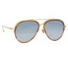 Abel Aviator Sunglasses in Horn (Men's) sold by Linda Farrow