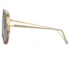 Abel Aviator Sunglasses in Horn (Men's) sold by Linda Farrow