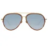 Abel Aviator Sunglasses in Horn (Men's) sold by Linda Farrow