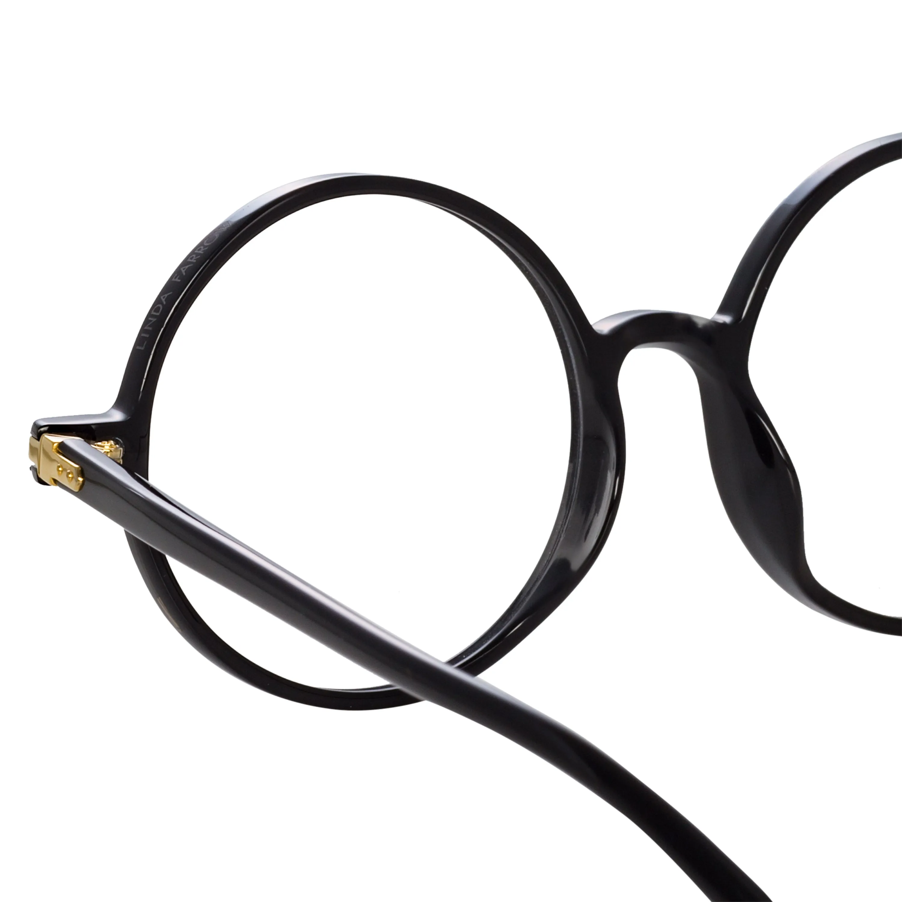Spire Round Optical Frame in Black sold by Linda Farrow product image thumbnail 5