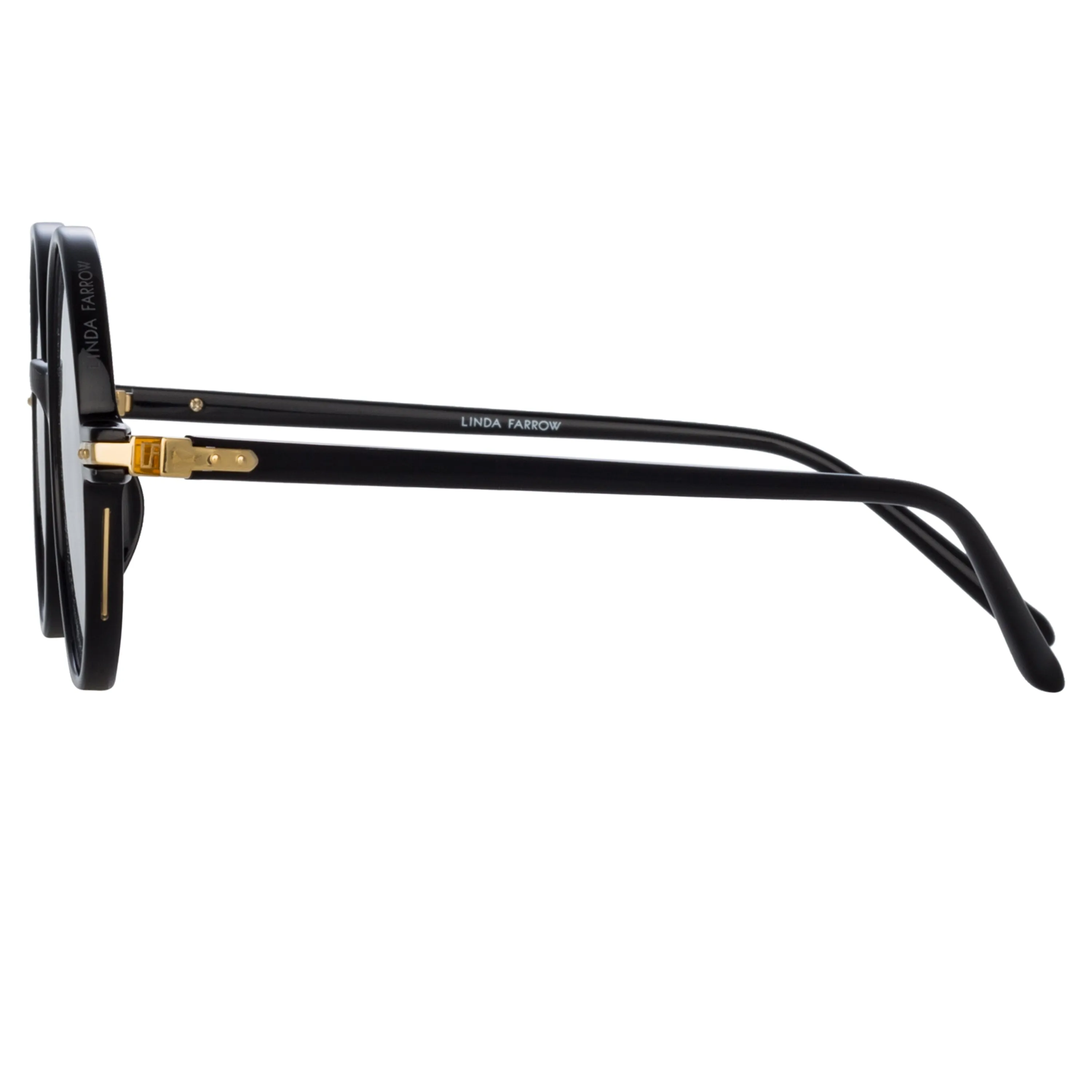 Spire Round Optical Frame in Black sold by Linda Farrow product image thumbnail 4