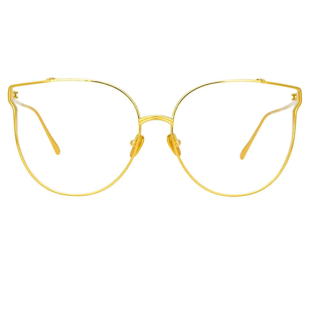 Joanna Oversized Optical Frame in Yellow Gold sold by Linda Farrow product image thumbnail 2