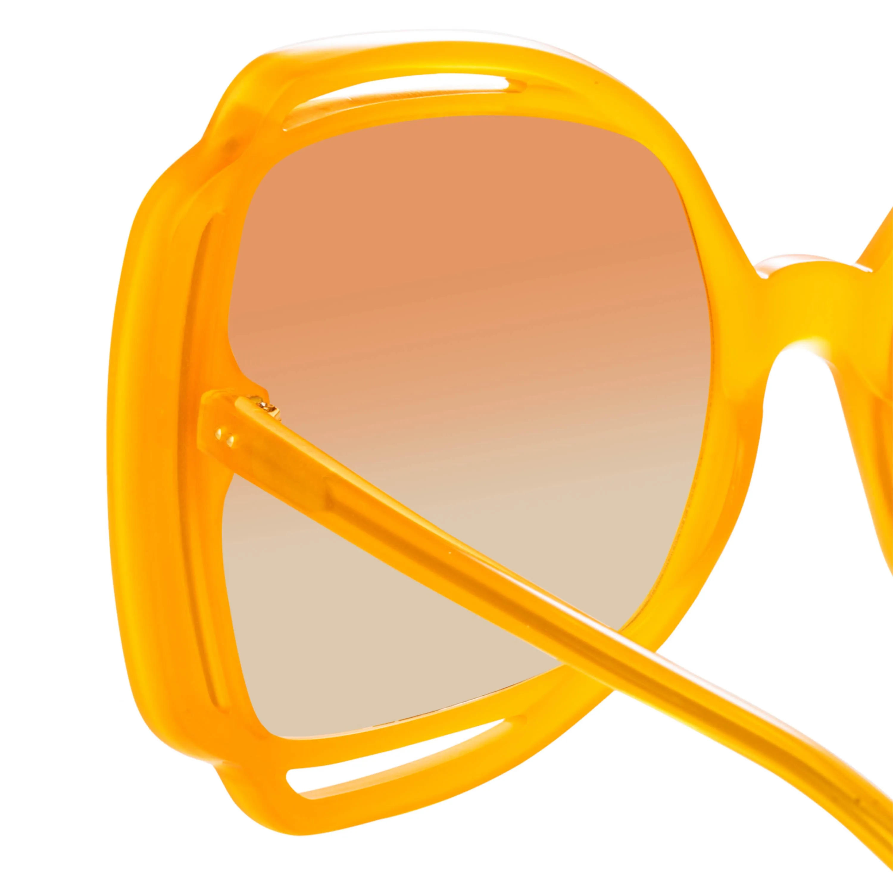 Valentina Squared Sunglasses in Orange sold by Linda Farrow product image thumbnail 3