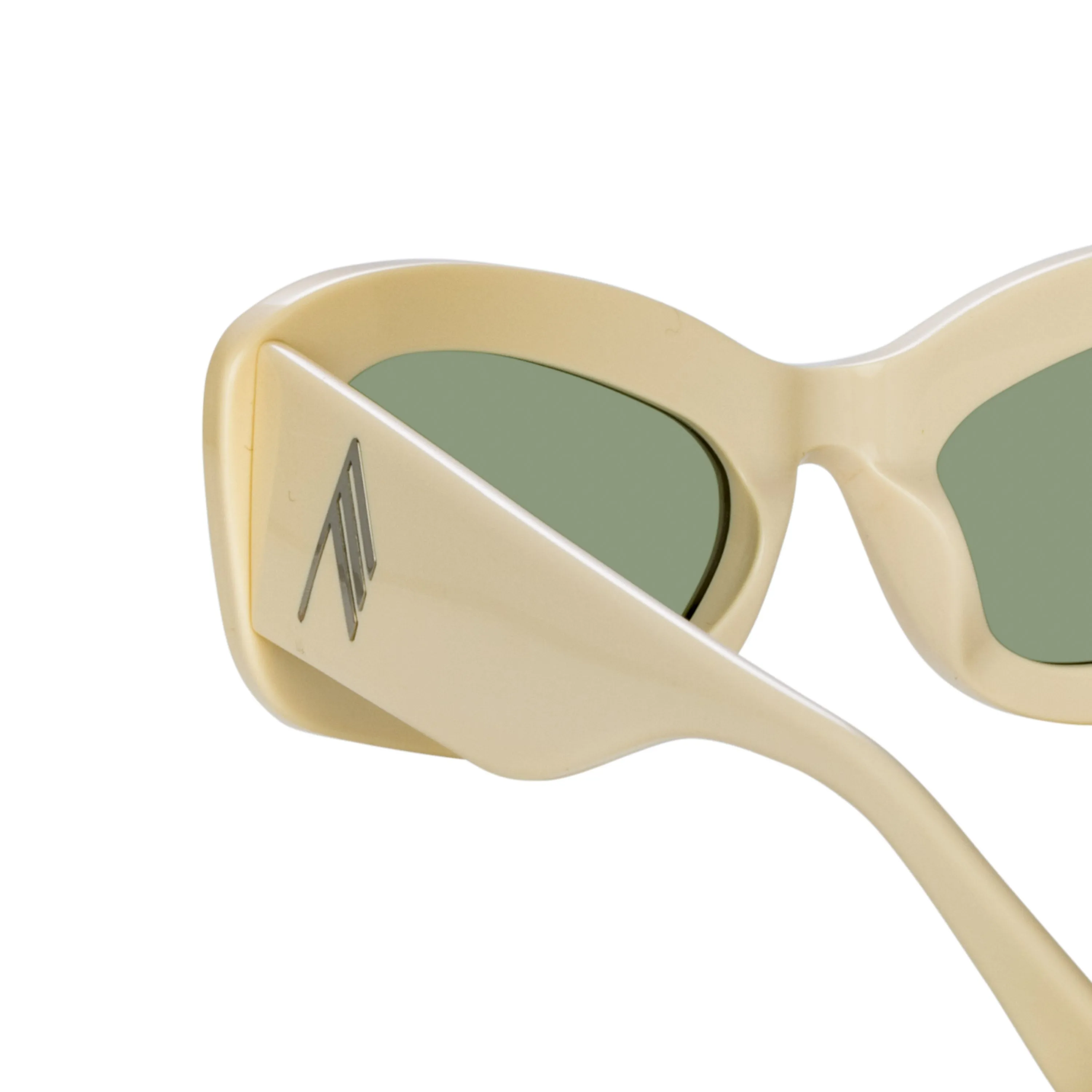 The Attico Harry Cat Eye Sunglasses in Ivory sold by Linda Farrow product image thumbnail 4