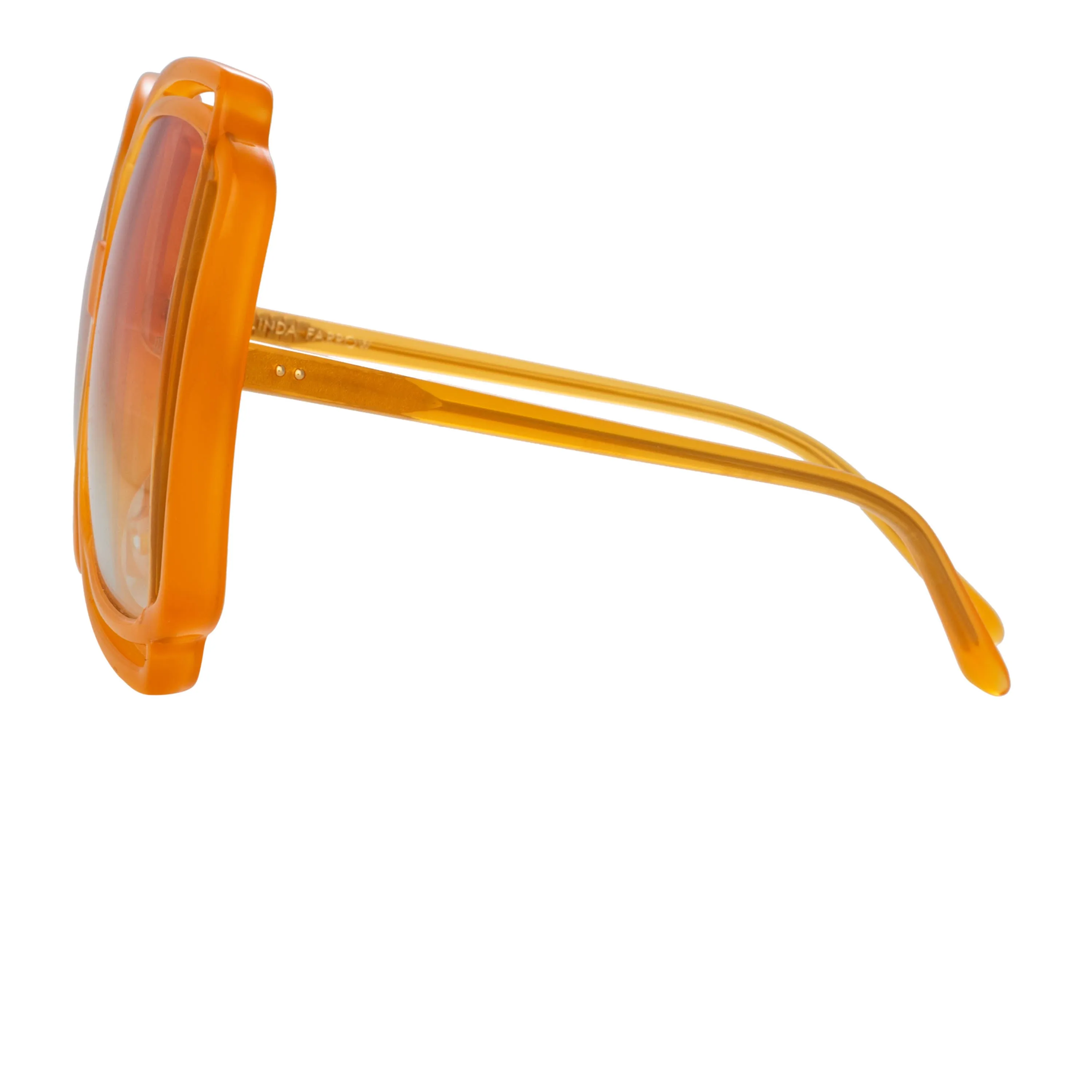 Valentina Squared Sunglasses in Orange sold by Linda Farrow product image thumbnail 4