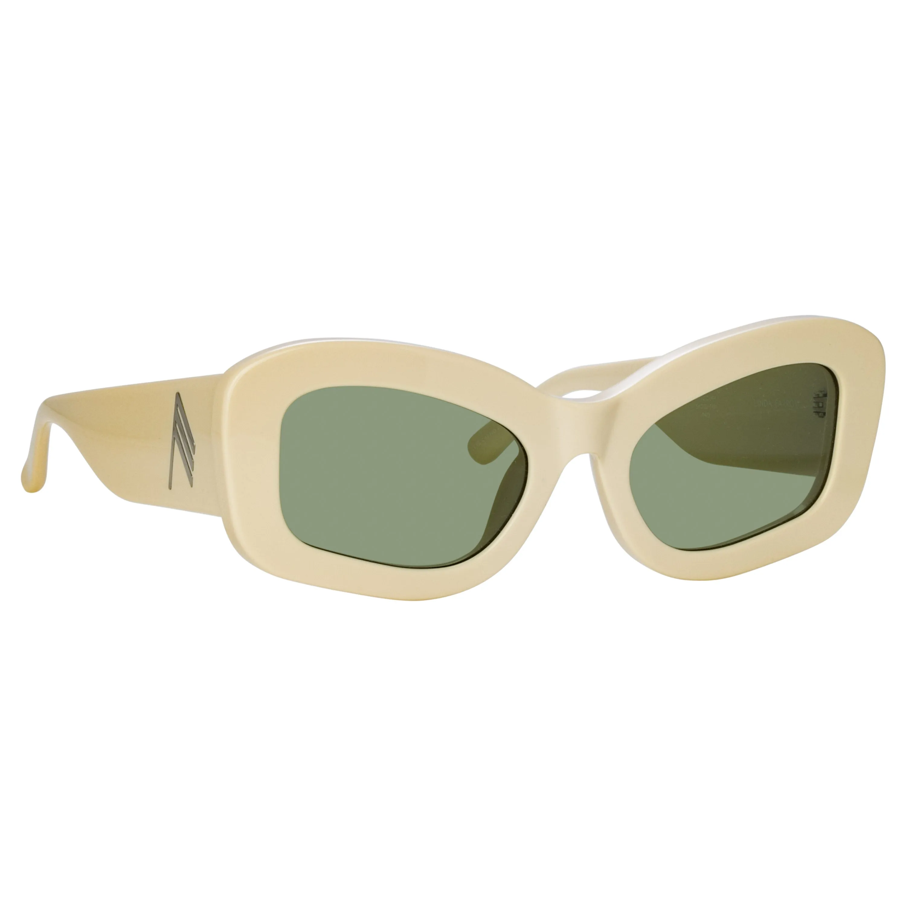 The Attico Harry Cat Eye Sunglasses in Ivory sold by Linda Farrow product image thumbnail 5