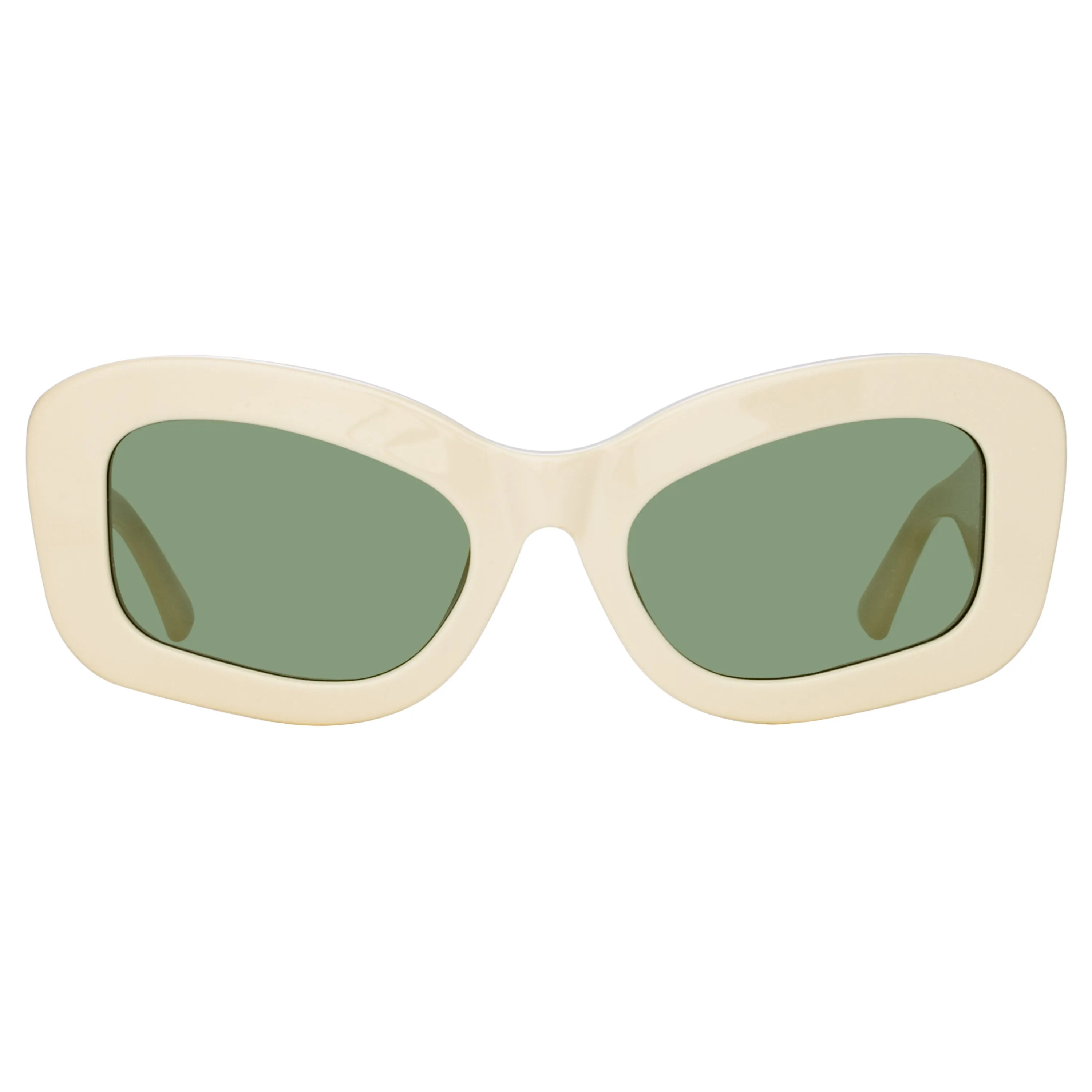 The Attico Harry Cat Eye Sunglasses in Ivory sold by Linda Farrow product image thumbnail 2