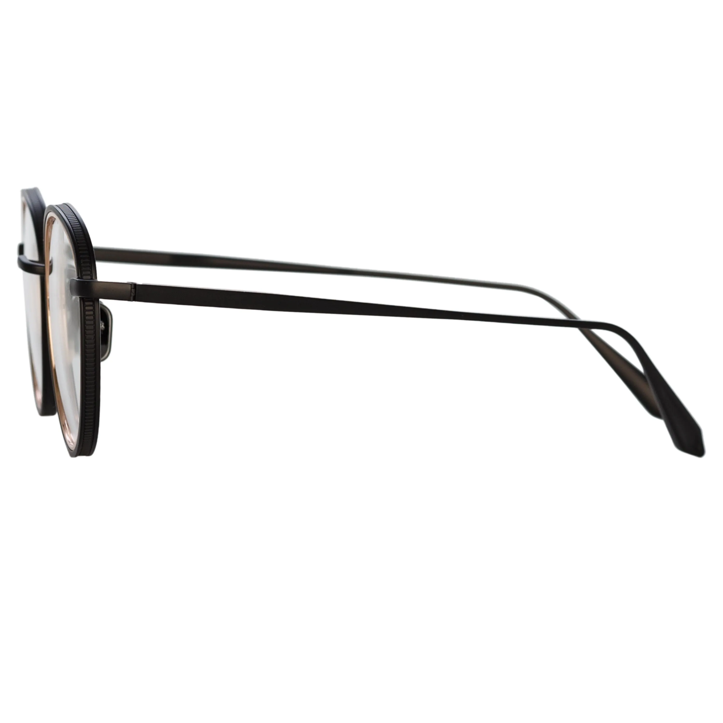 Moss Oval Optical Frame in Matt Nickel sold by Linda Farrow product image thumbnail 3