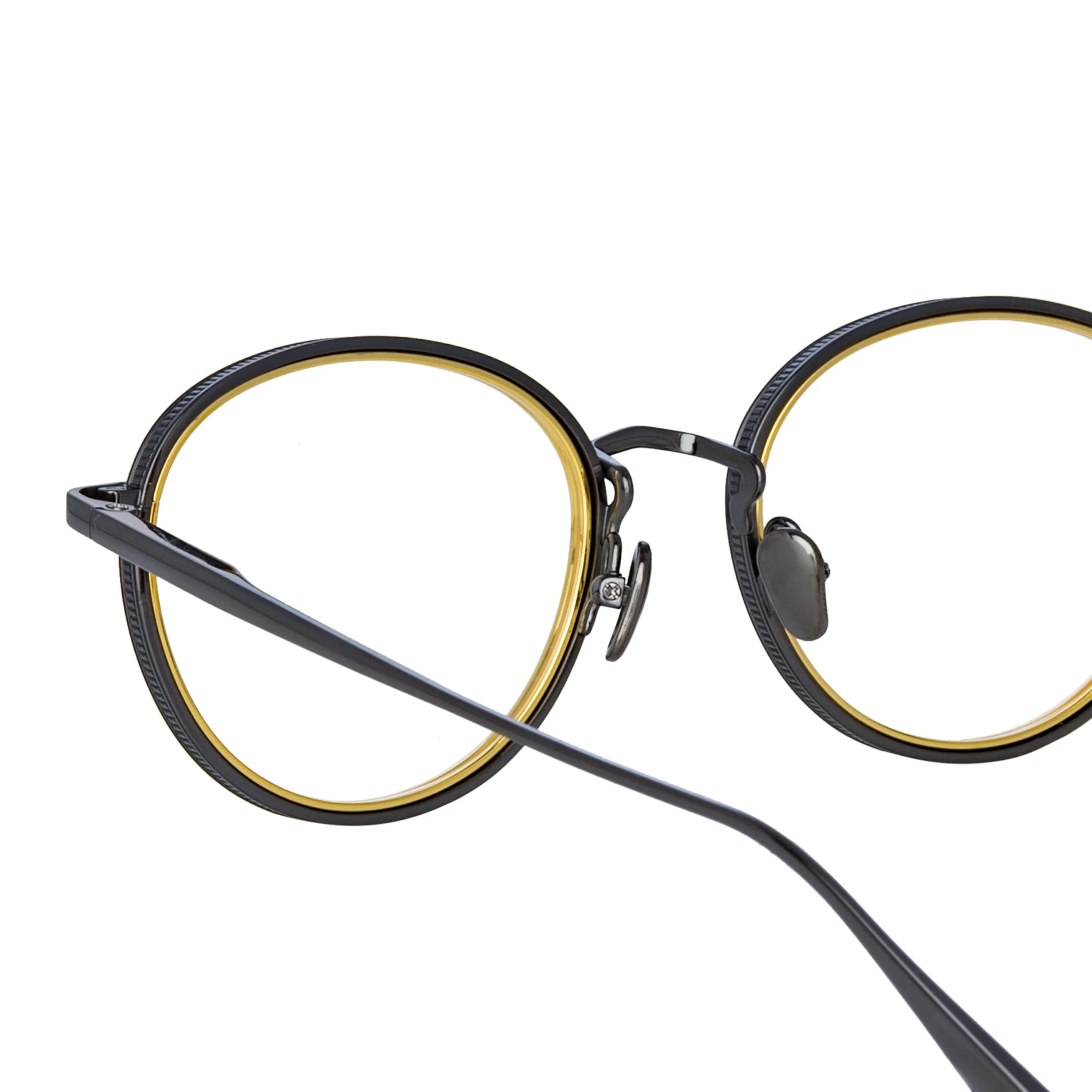 Moss Oval Optical Frame in Matt Nickel sold by Linda Farrow product image thumbnail 4