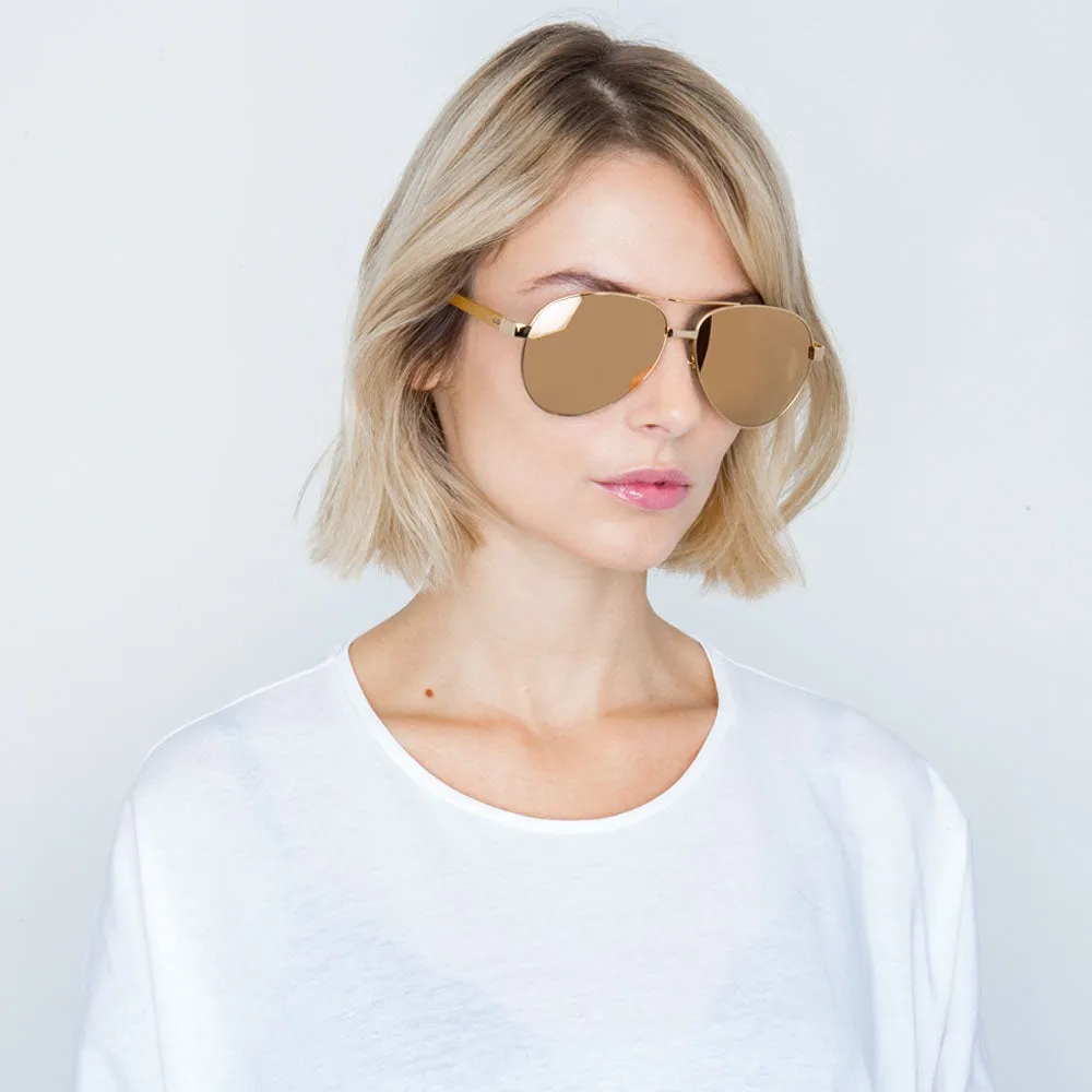 Linda Farrow 533 C1 Aviator Sunglasses sold by Linda Farrow product image thumbnail 5