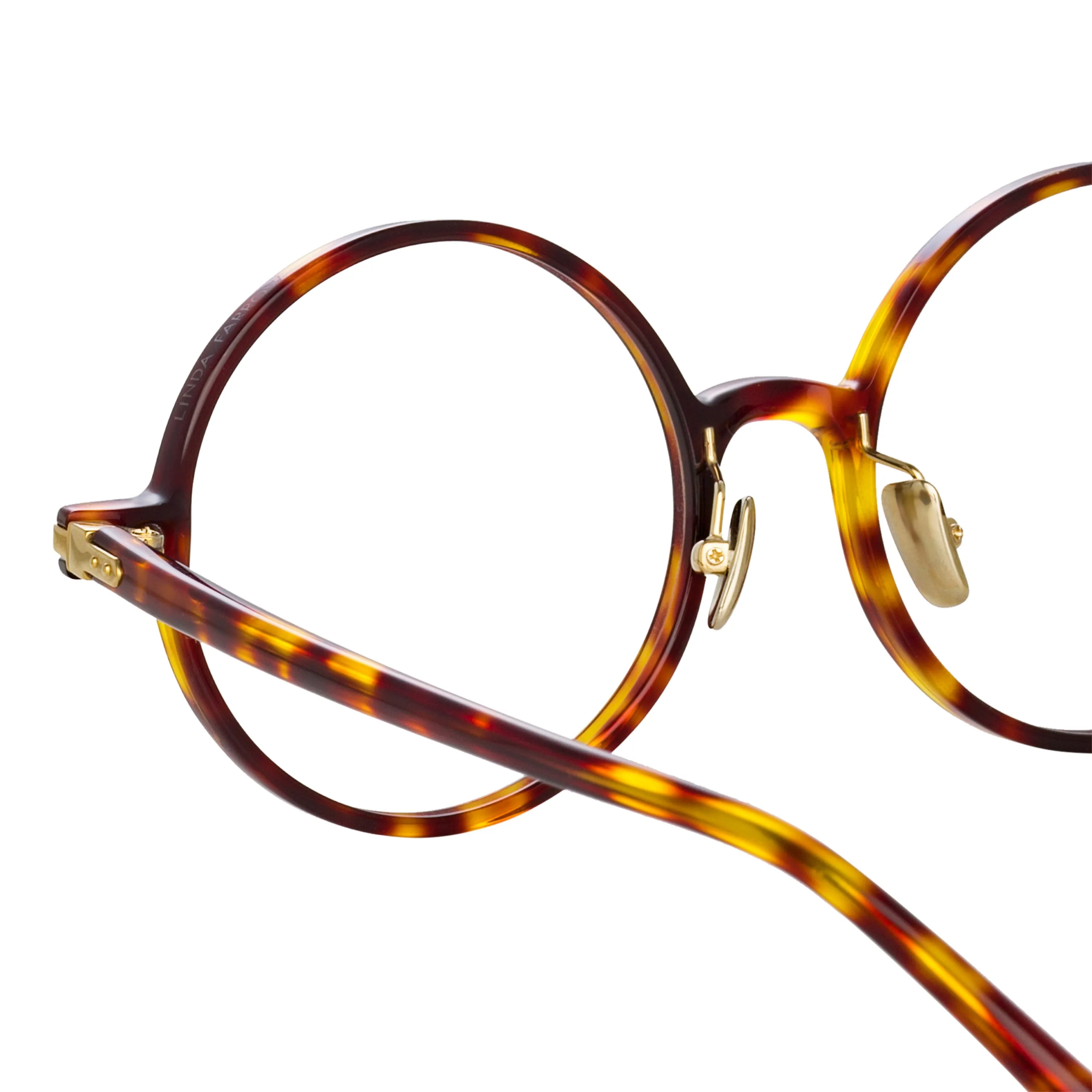 Spire A Round Optical Frame in Tortoiseshell sold by Linda Farrow product image thumbnail 4