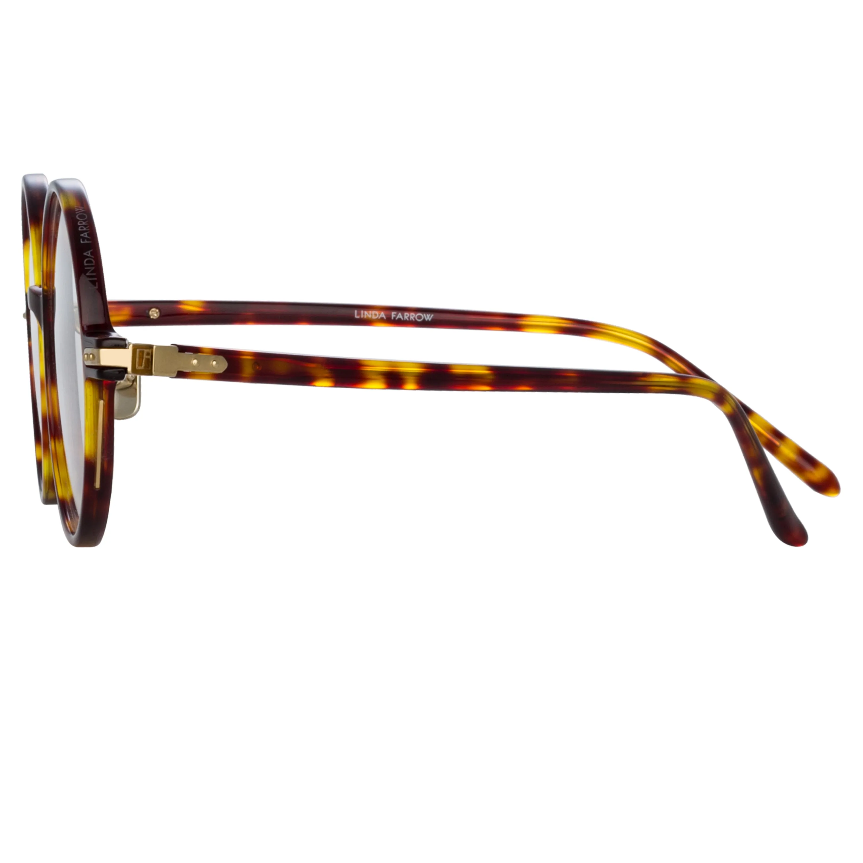 Spire A Round Optical Frame in Tortoiseshell sold by Linda Farrow product image thumbnail 3