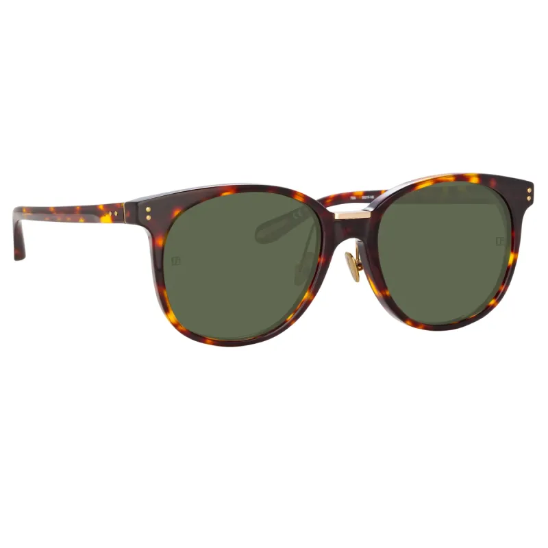 Palla D-Frame Sunglasses in Tortoiseshell sold by Linda Farrow