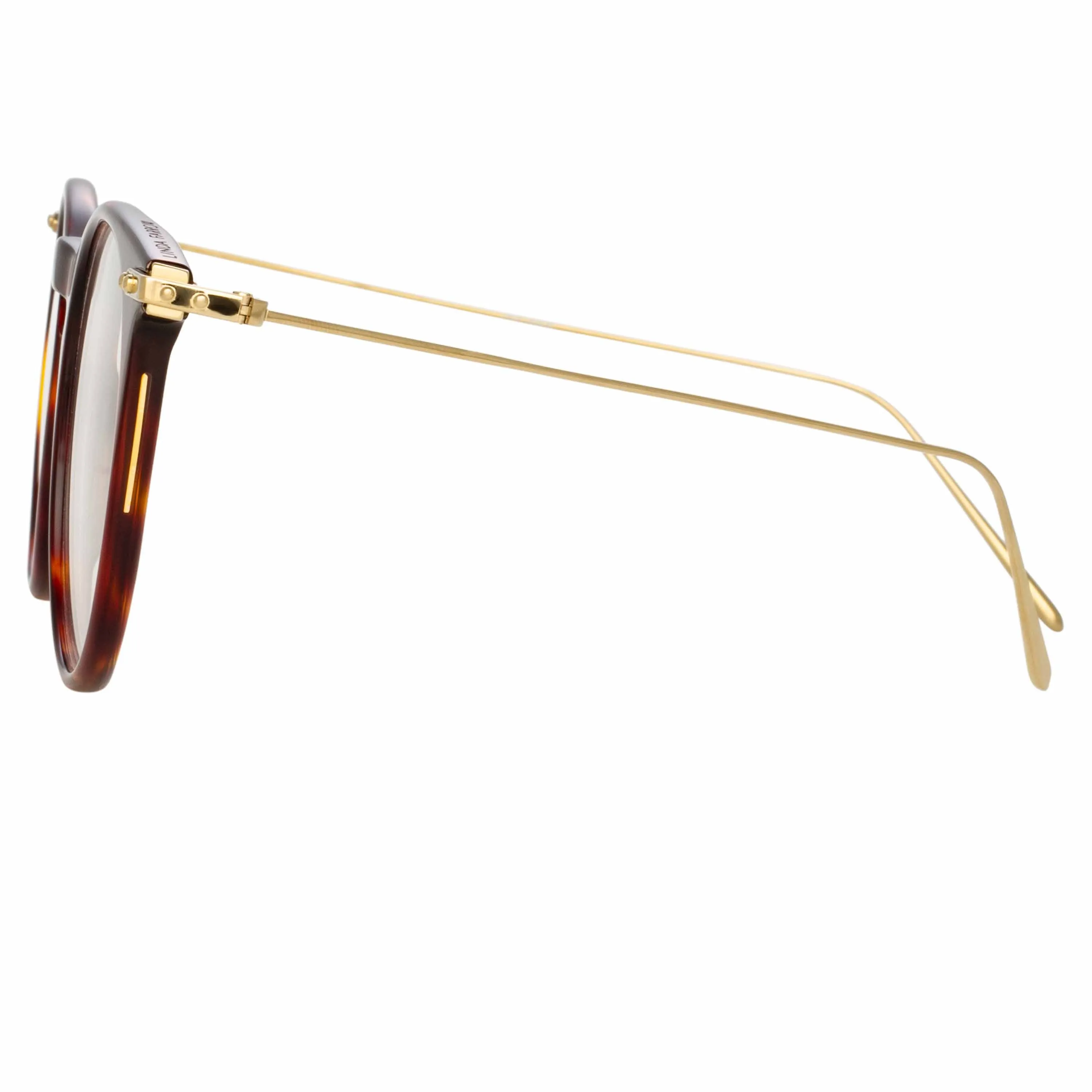 Ellis Oval Optical Frame in Tortoiseshell sold by Linda Farrow product image thumbnail 4