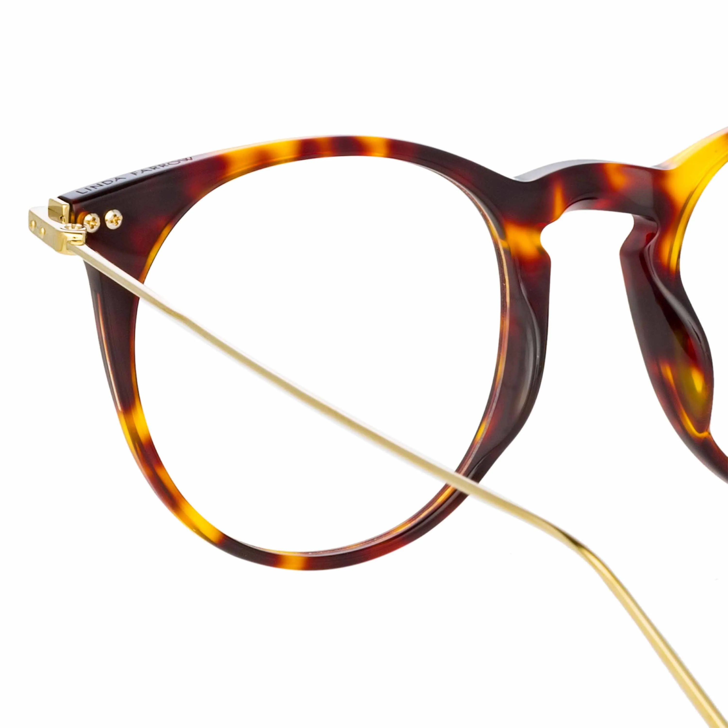 Ellis Oval Optical Frame in Tortoiseshell sold by Linda Farrow product image thumbnail 5