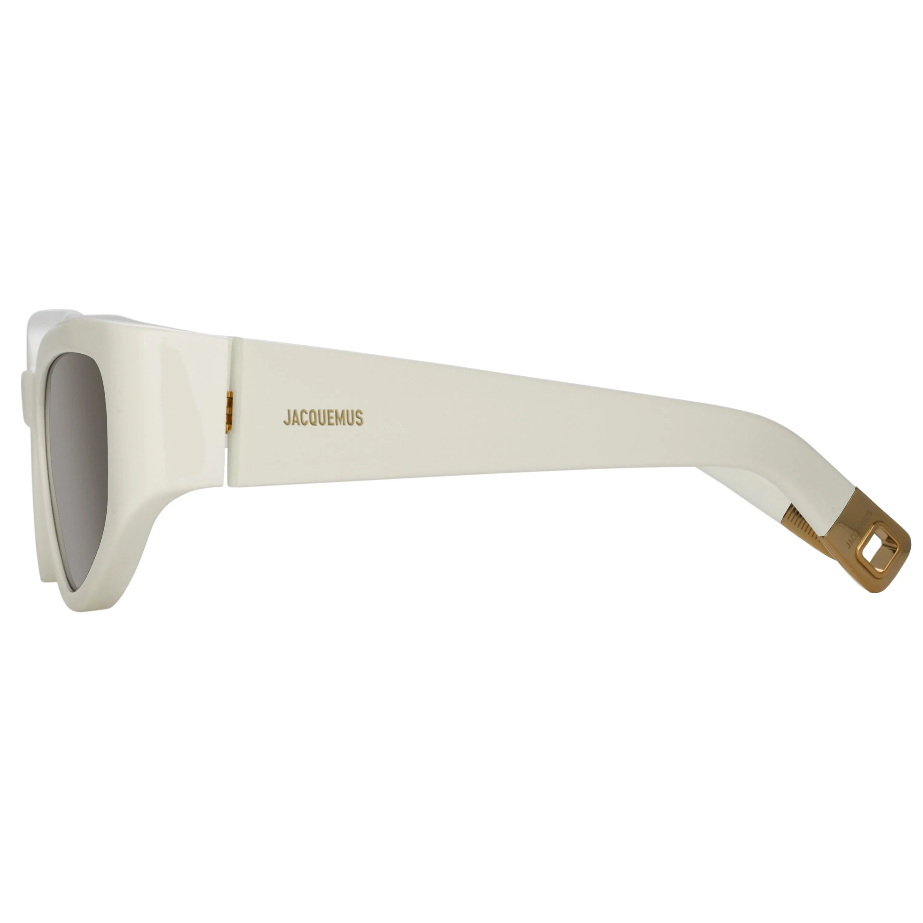Gala Cat Eye Sunglasses in White by Jacquemus sold by Linda Farrow product image thumbnail 3