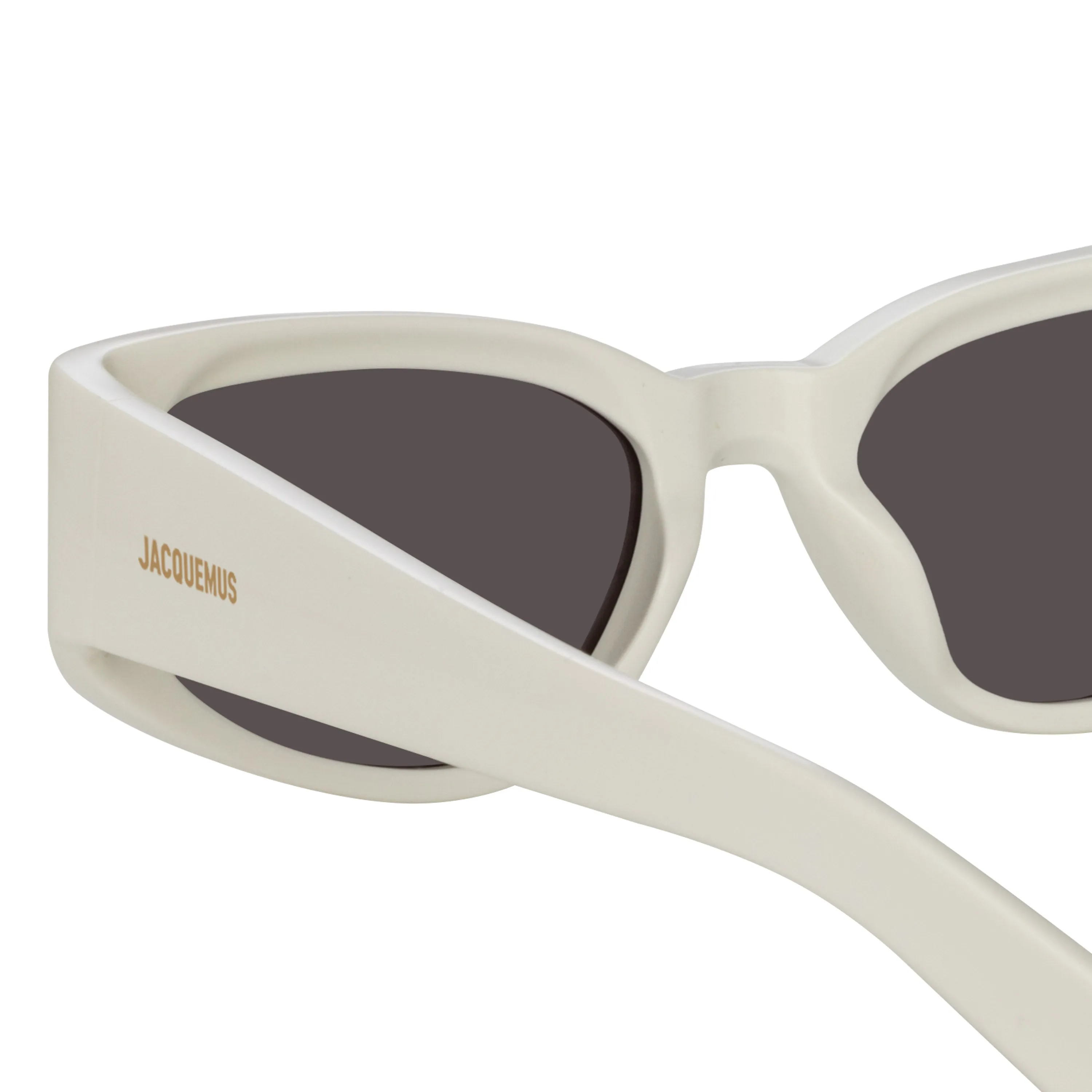 Gala Cat Eye Sunglasses in White by Jacquemus sold by Linda Farrow product image thumbnail 4
