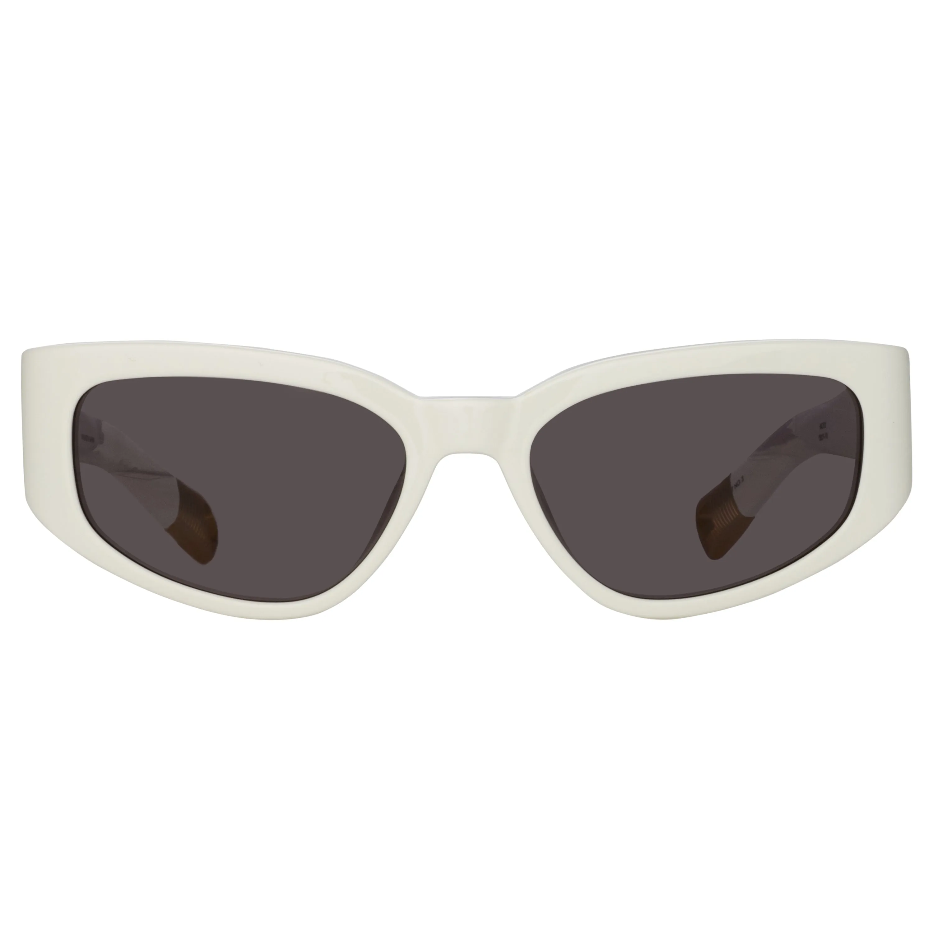Gala Cat Eye Sunglasses in White by Jacquemus sold by Linda Farrow product image thumbnail 2