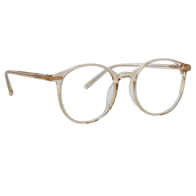 Forster Oval Optical Frame in Ash sold by Linda Farrow