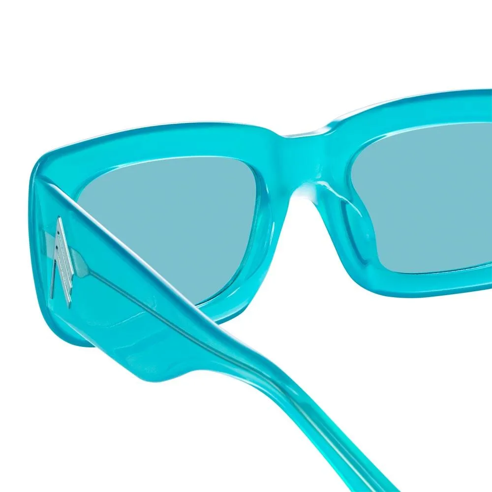 The Attico Marfa Rectangular Sunglasses in Mint sold by Linda Farrow product image thumbnail 5