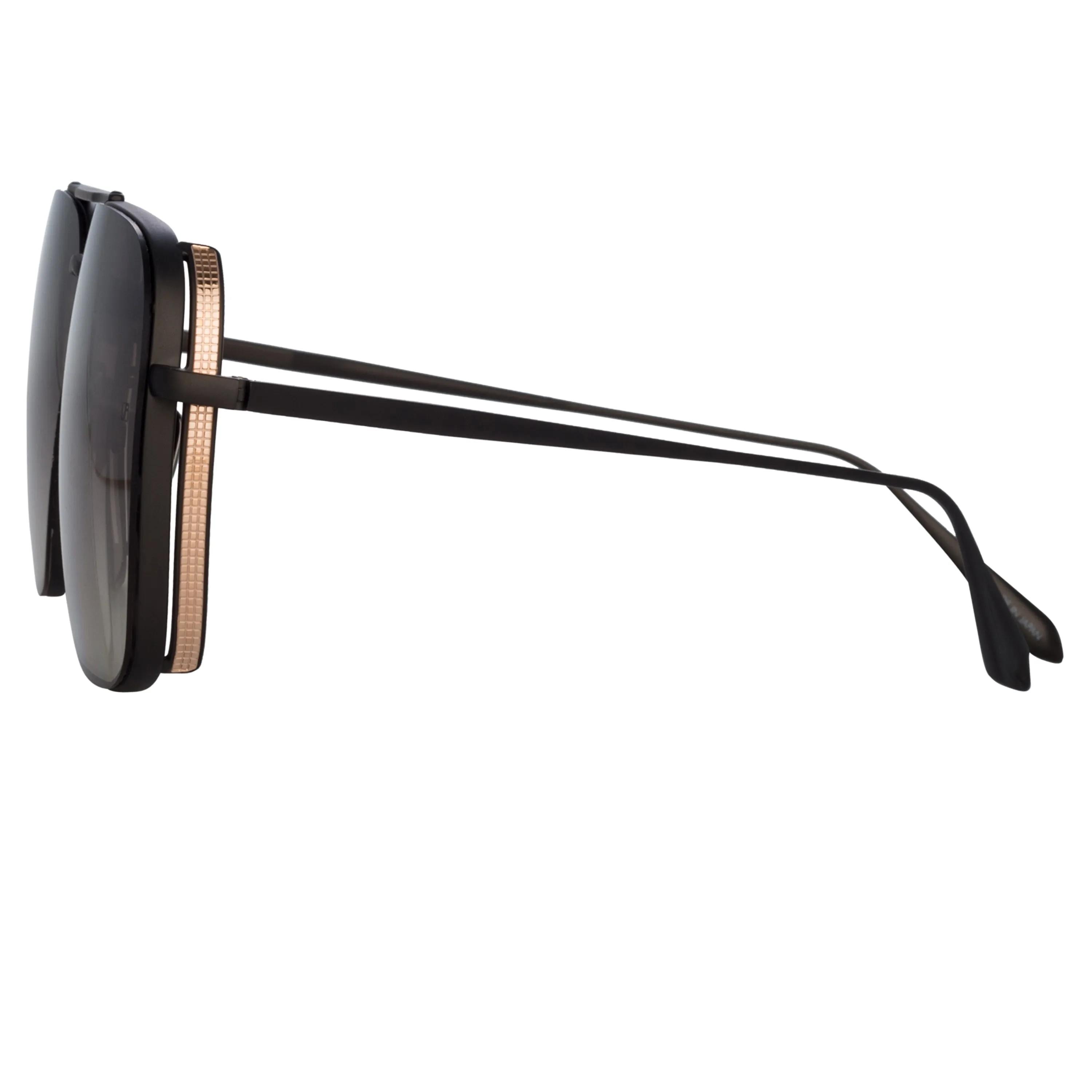 Asher Aviator Sunglasses in Black sold by Linda Farrow product image thumbnail 4