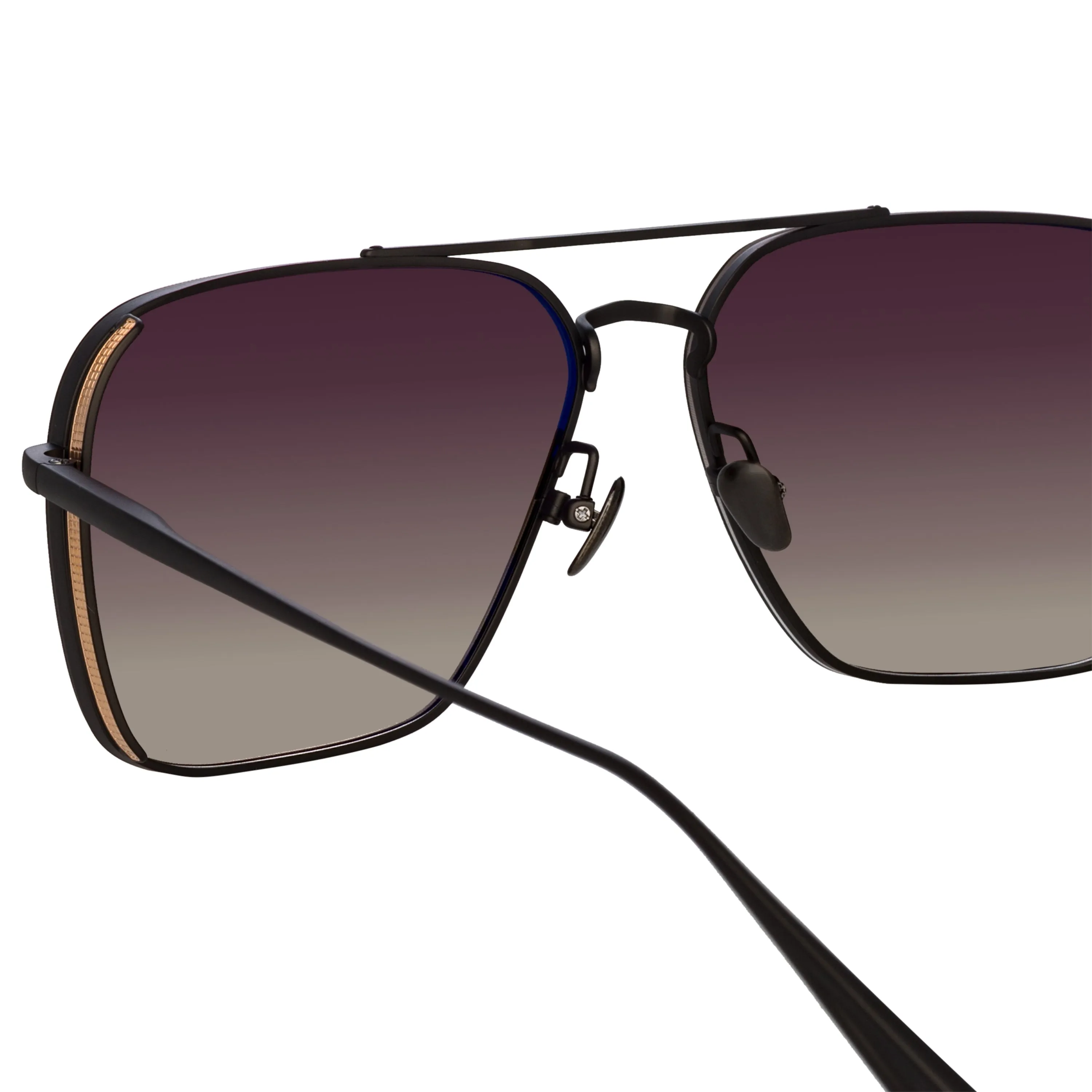 Asher Aviator Sunglasses in Black sold by Linda Farrow product image thumbnail 5