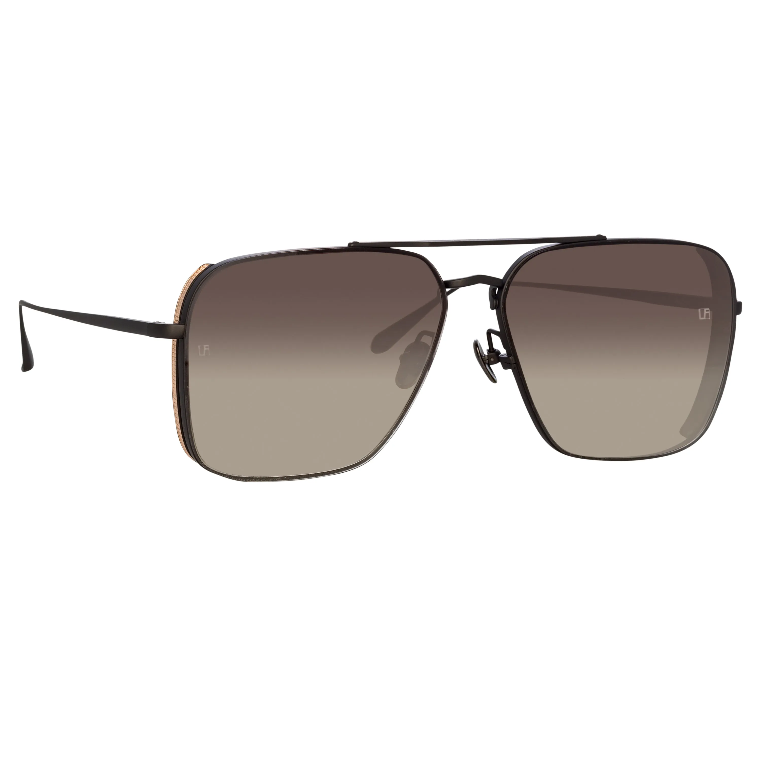 Asher Aviator Sunglasses in Black sold by Linda Farrow product image thumbnail 3