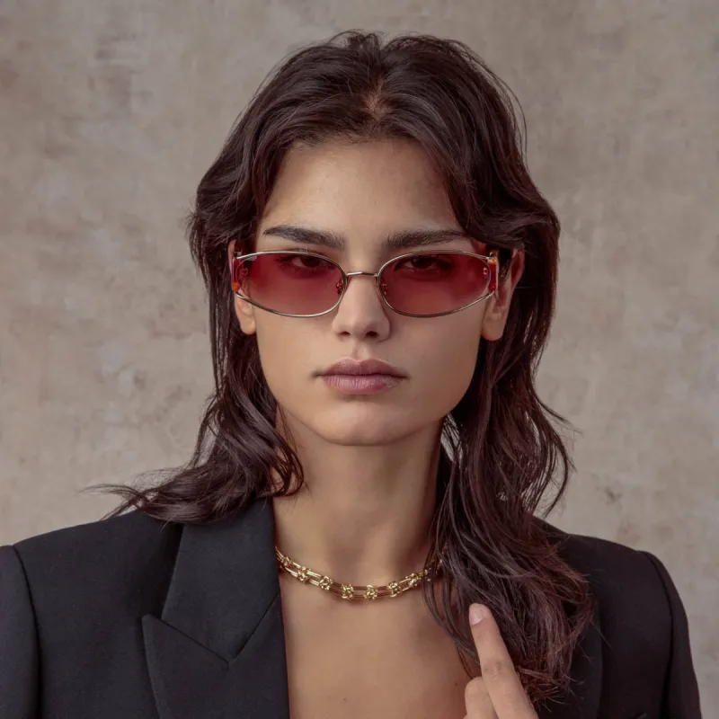 Shelby Cat Eye Sunglasses in Amber Tortoiseshell sold by Linda Farrow