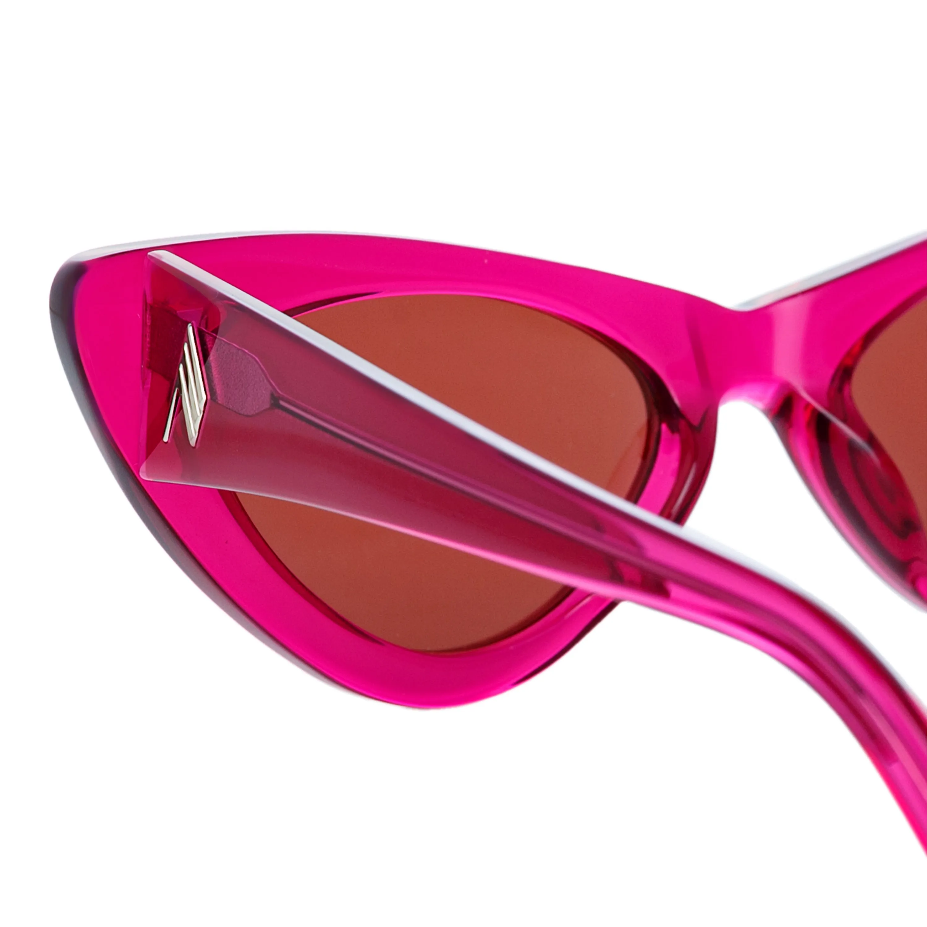 The Attico Dora Cat Eye Sunglasses in Maroon sold by Linda Farrow product image thumbnail 4