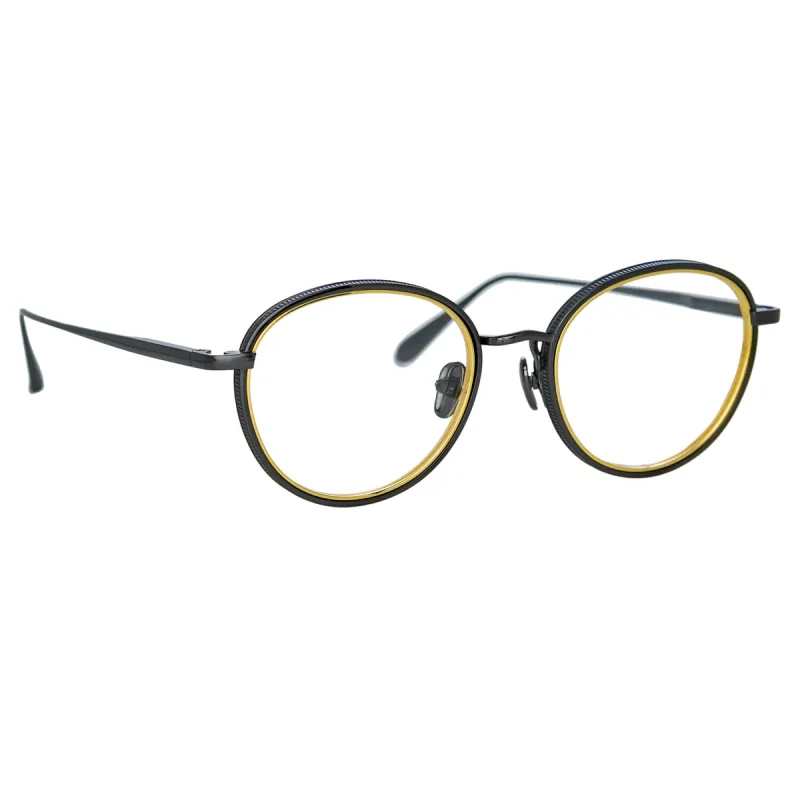 Moss Oval Optical Frame in Nickel sold by Linda Farrow