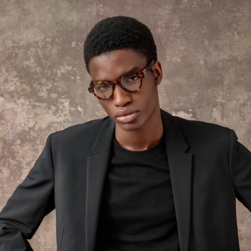Men's Musa Oval Optical Frame in Tortoiseshell sold by Linda Farrow