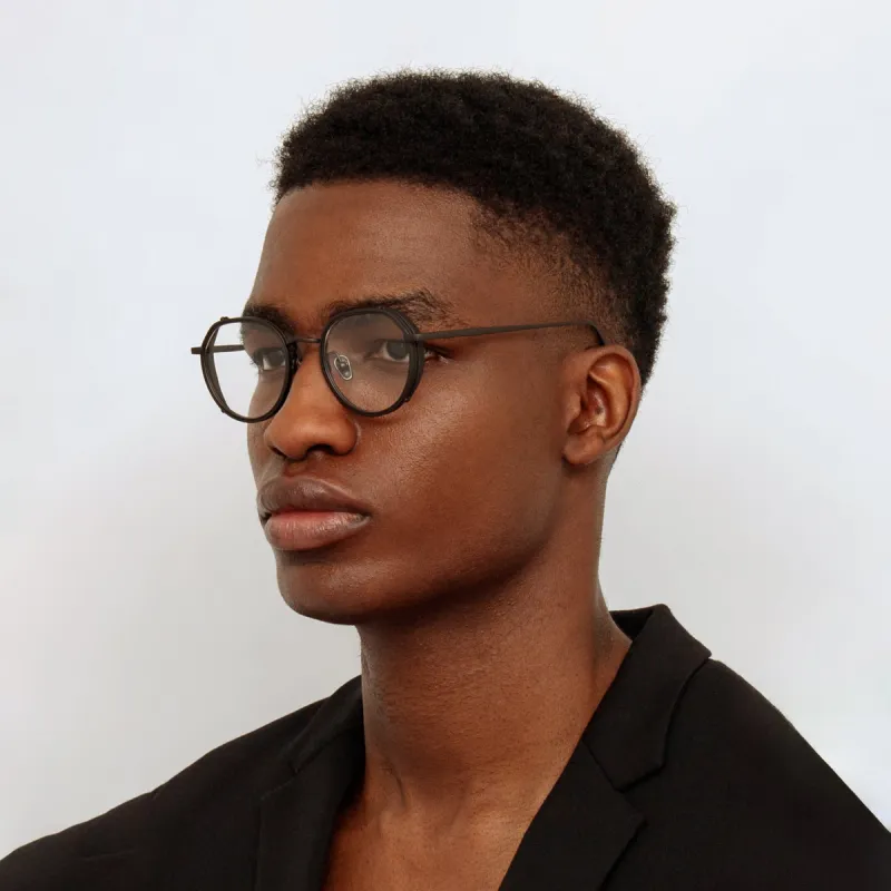 Men's Falcon Angular Sunglasses in Nickel sold by Linda Farrow