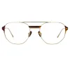 Nico Squared Optical Frame in Light Gold and Tortoiseshell (Men's) sold by Linda Farrow