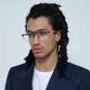 Nico Squared Optical Frame in Light Gold and Tortoiseshell (Men's) sold by Linda Farrow