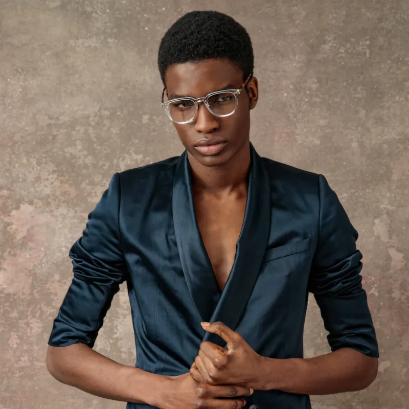 Men's Sullivan Optical D-Frame in Clear (Asian Fit) sold by Linda Farrow