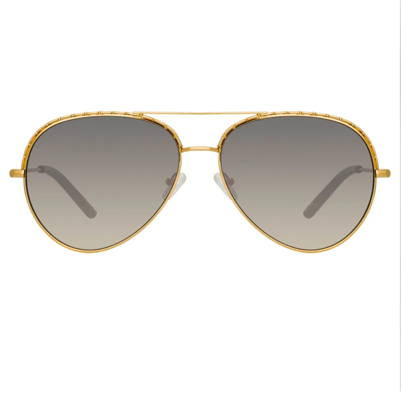 Matthew Williamson Magnolia Sunglasses in Yellow Gold sold by Linda Farrow
