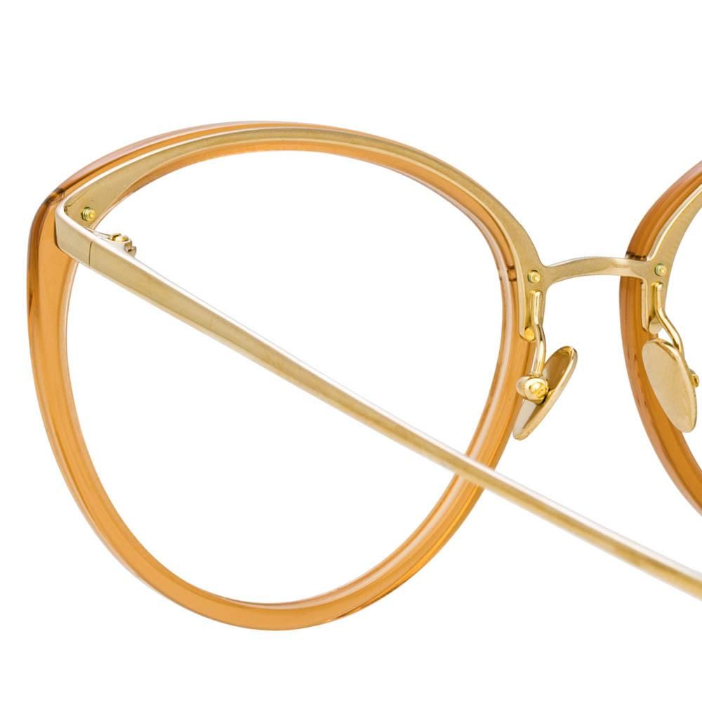 Angelica Cat Eye Optical Frame in Brown sold by Linda Farrow product image thumbnail 4