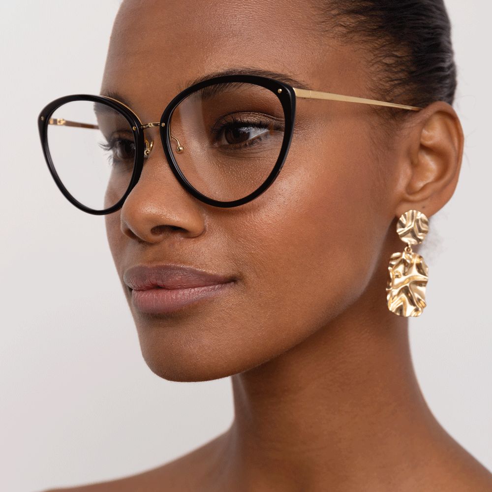 Angelica Cat Eye Optical Frame in Brown sold by Linda Farrow product image thumbnail 5