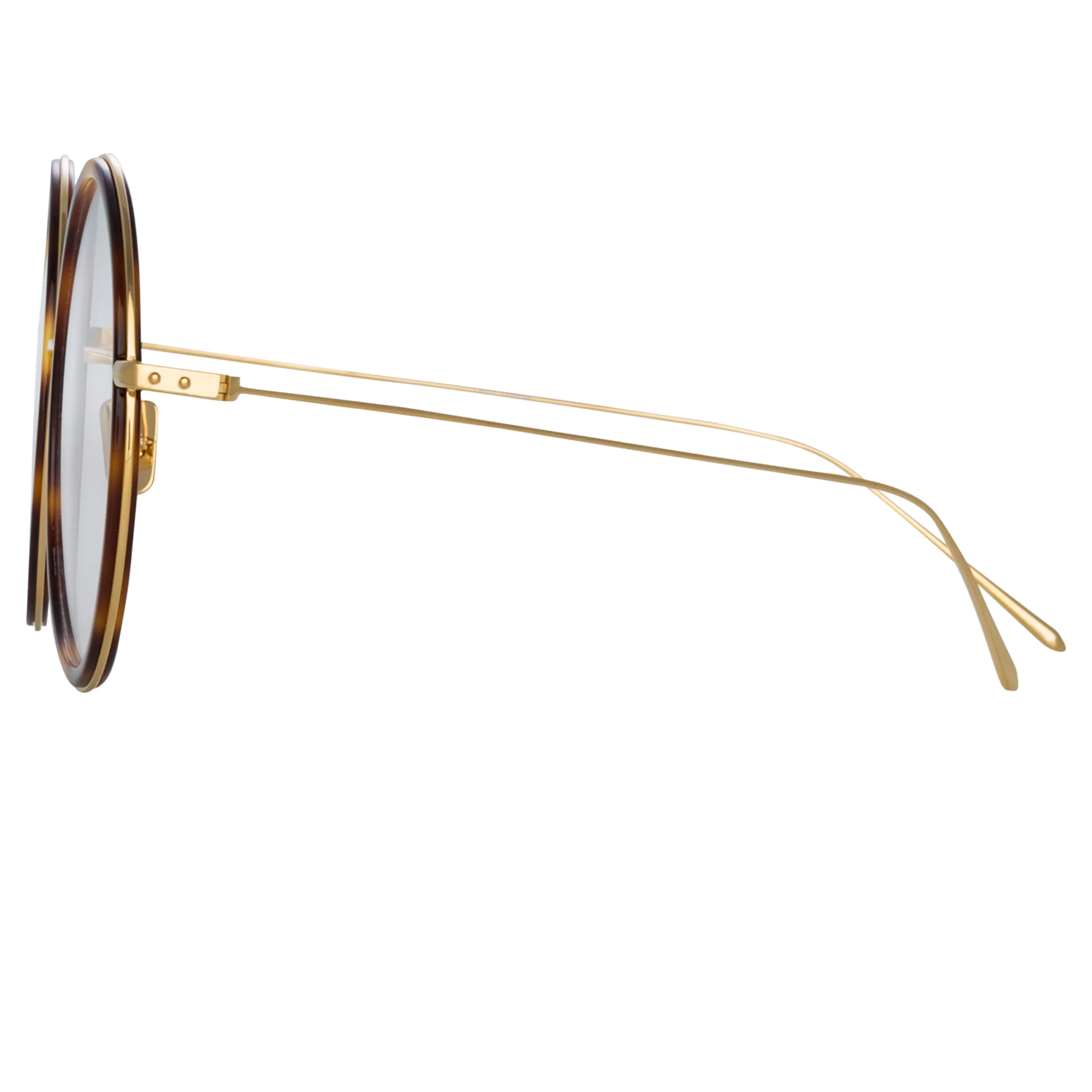 Alesia A Round Sunglasses in Tortoiseshell sold by Linda Farrow product image thumbnail 3