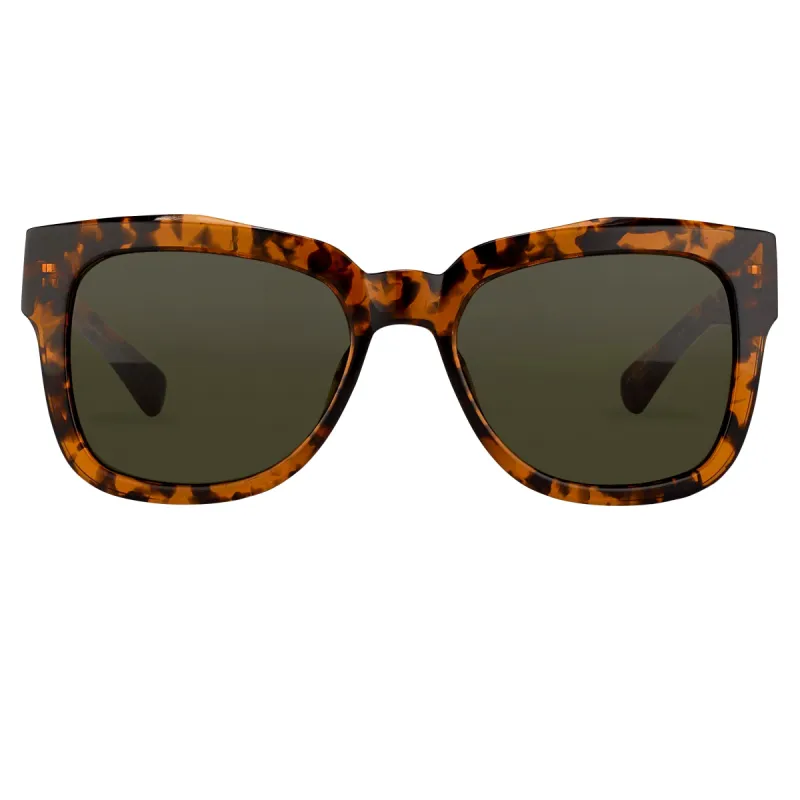 Dries van Noten D-Frame Sunglasses in Peach sold by Linda Farrow