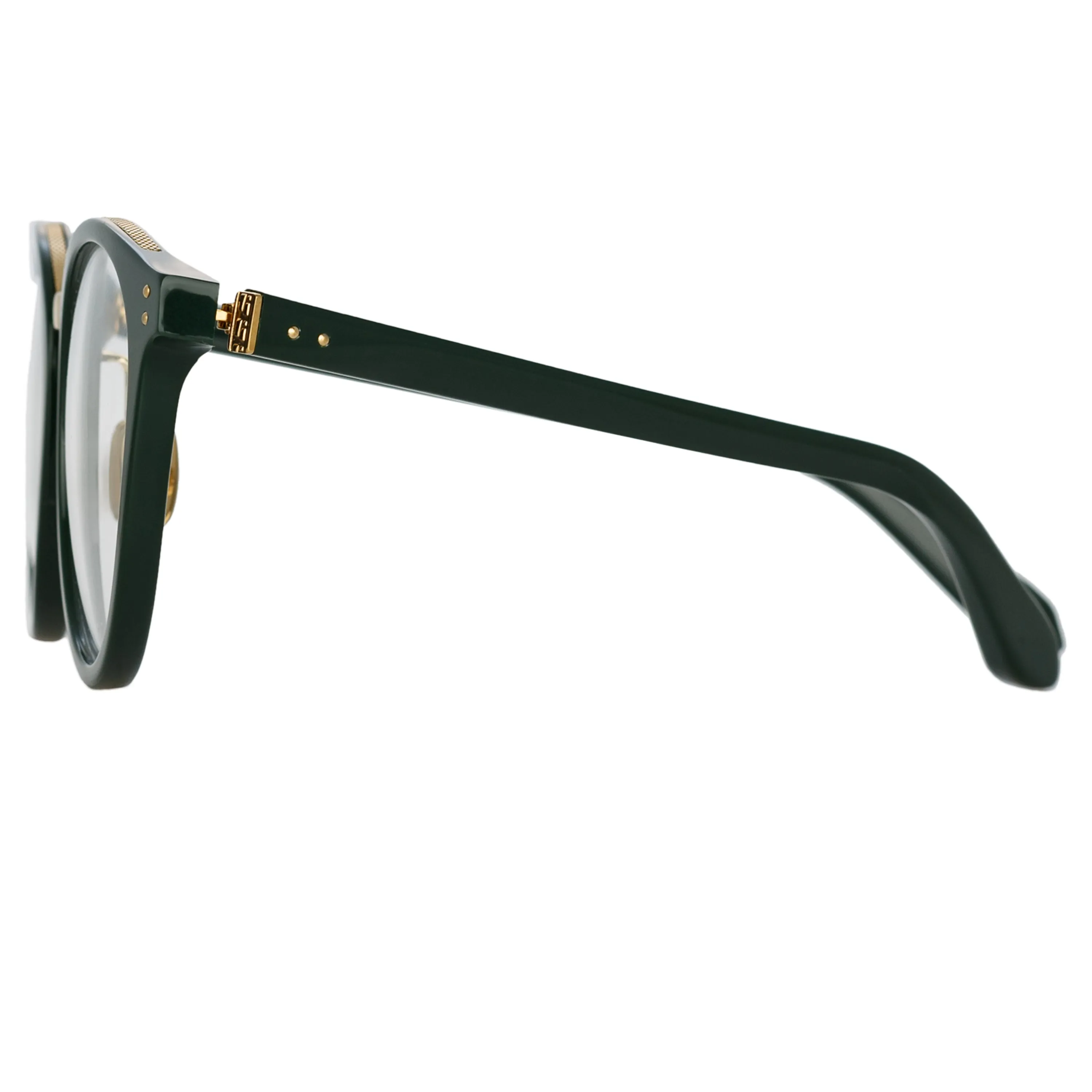 Morgan Oval Optical Frame in Green sold by Linda Farrow product image thumbnail 3