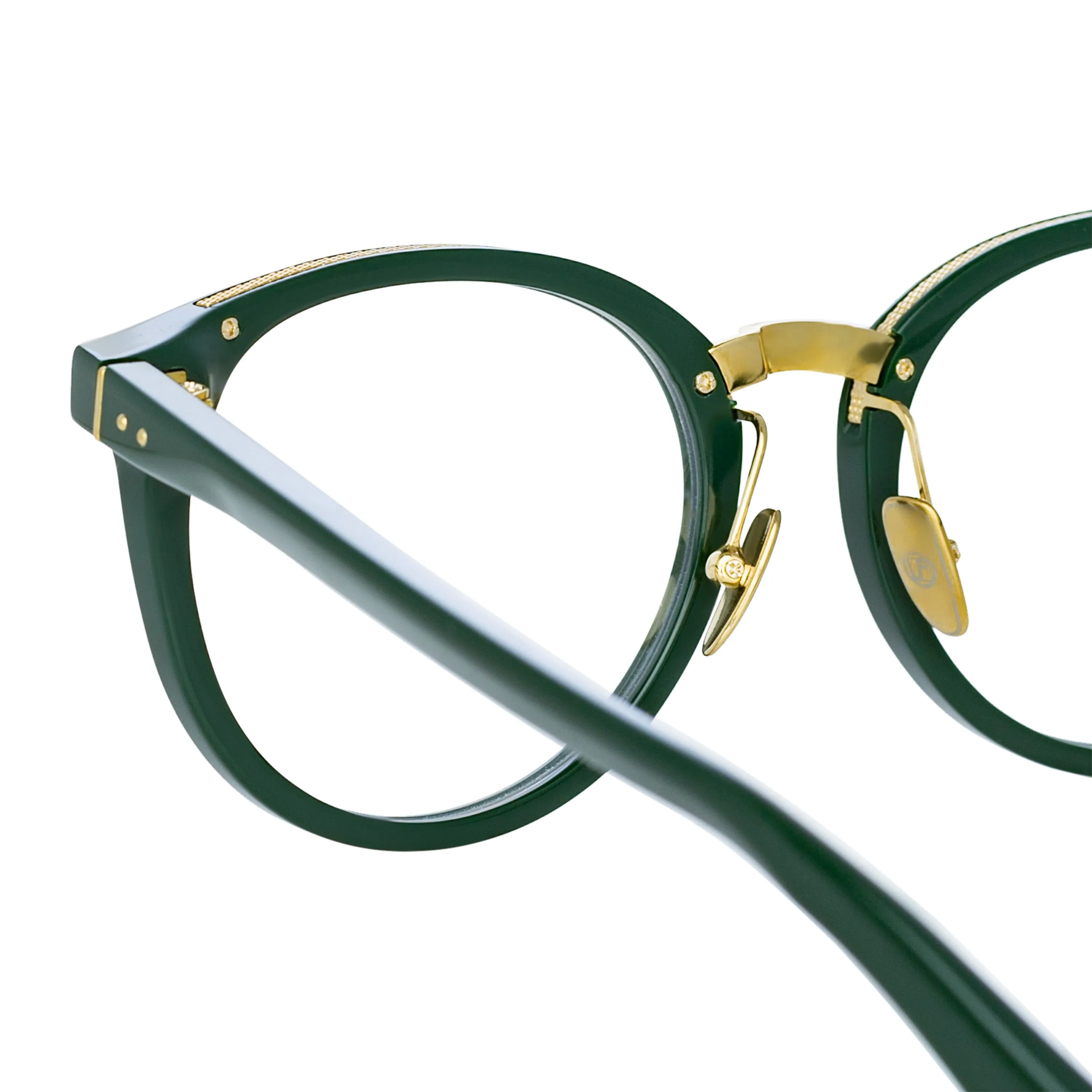 Morgan Oval Optical Frame in Green sold by Linda Farrow product image thumbnail 4