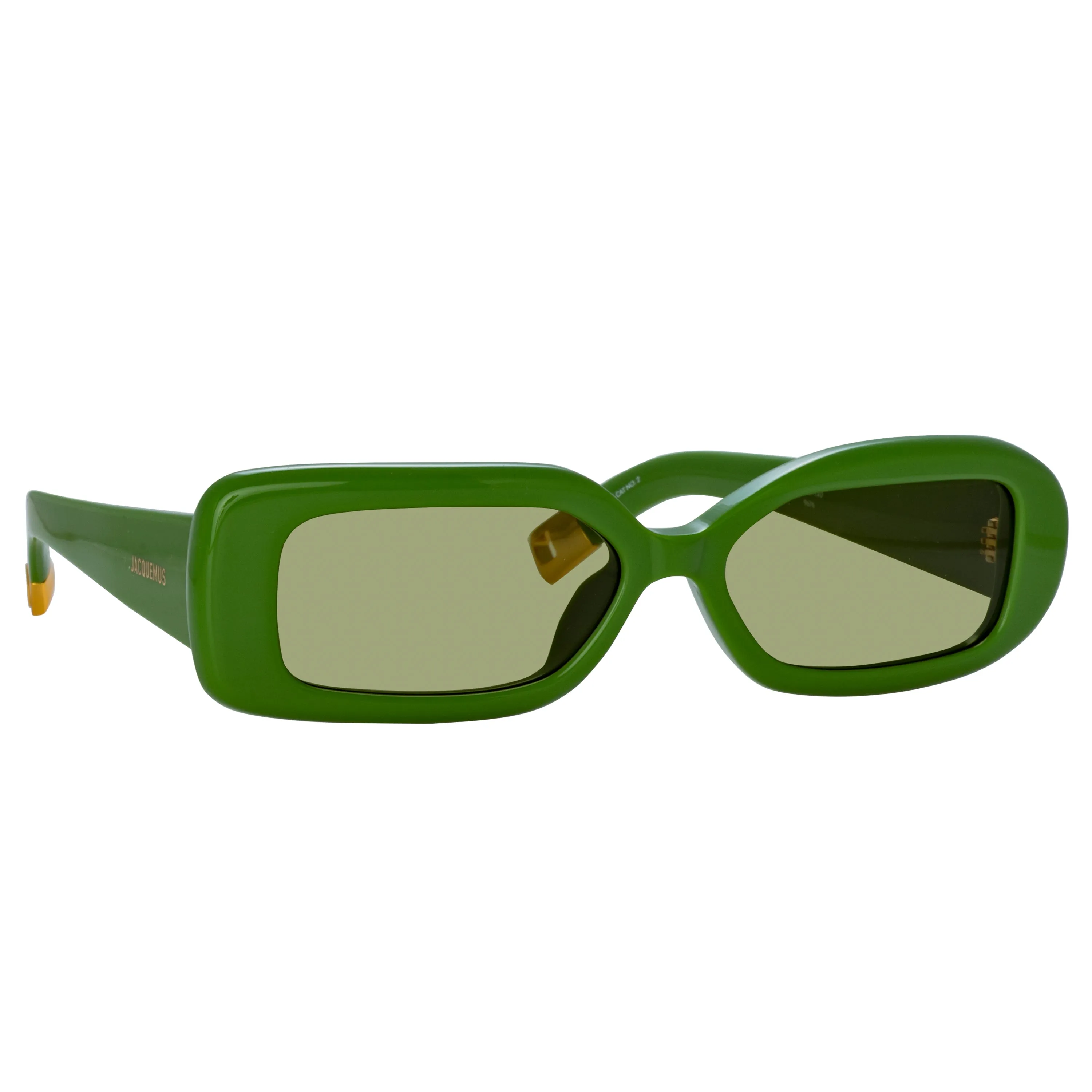 Rond Rectangular Sunglasses in Jade Green by Jacquemus sold by Linda Farrow product image thumbnail 3