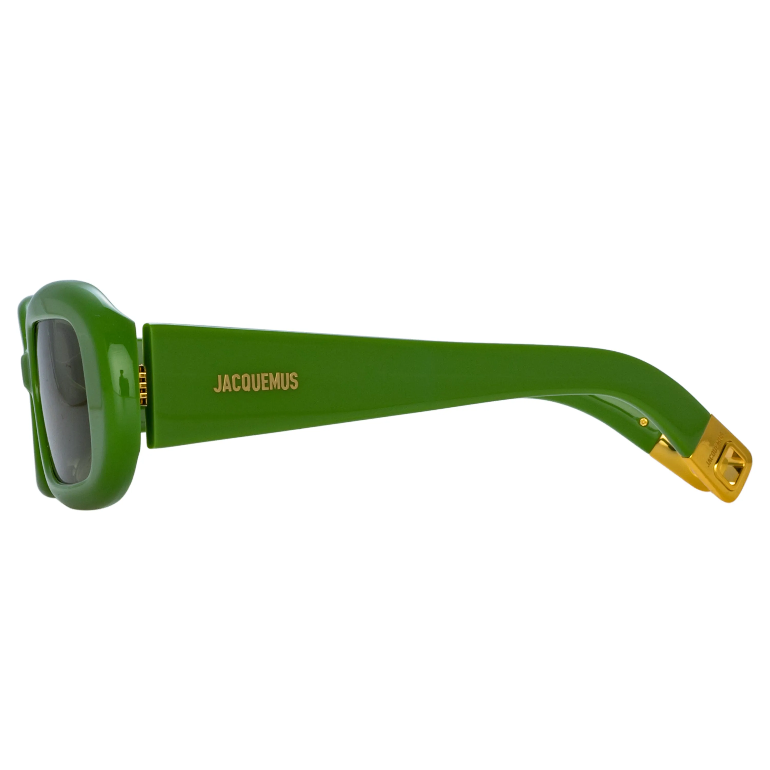 Rond Rectangular Sunglasses in Jade Green by Jacquemus sold by Linda Farrow product image thumbnail 4
