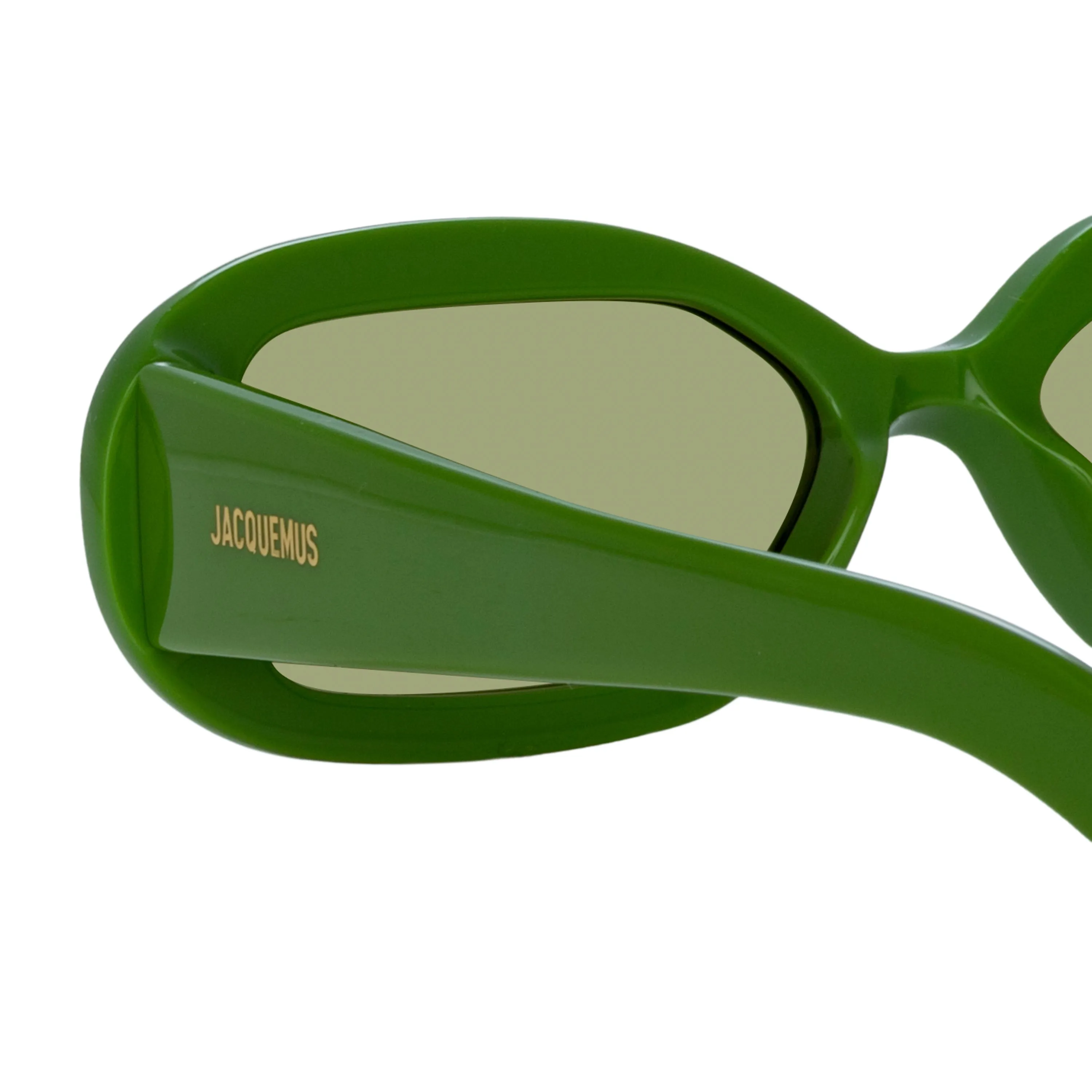 Rond Rectangular Sunglasses in Jade Green by Jacquemus sold by Linda Farrow product image thumbnail 5