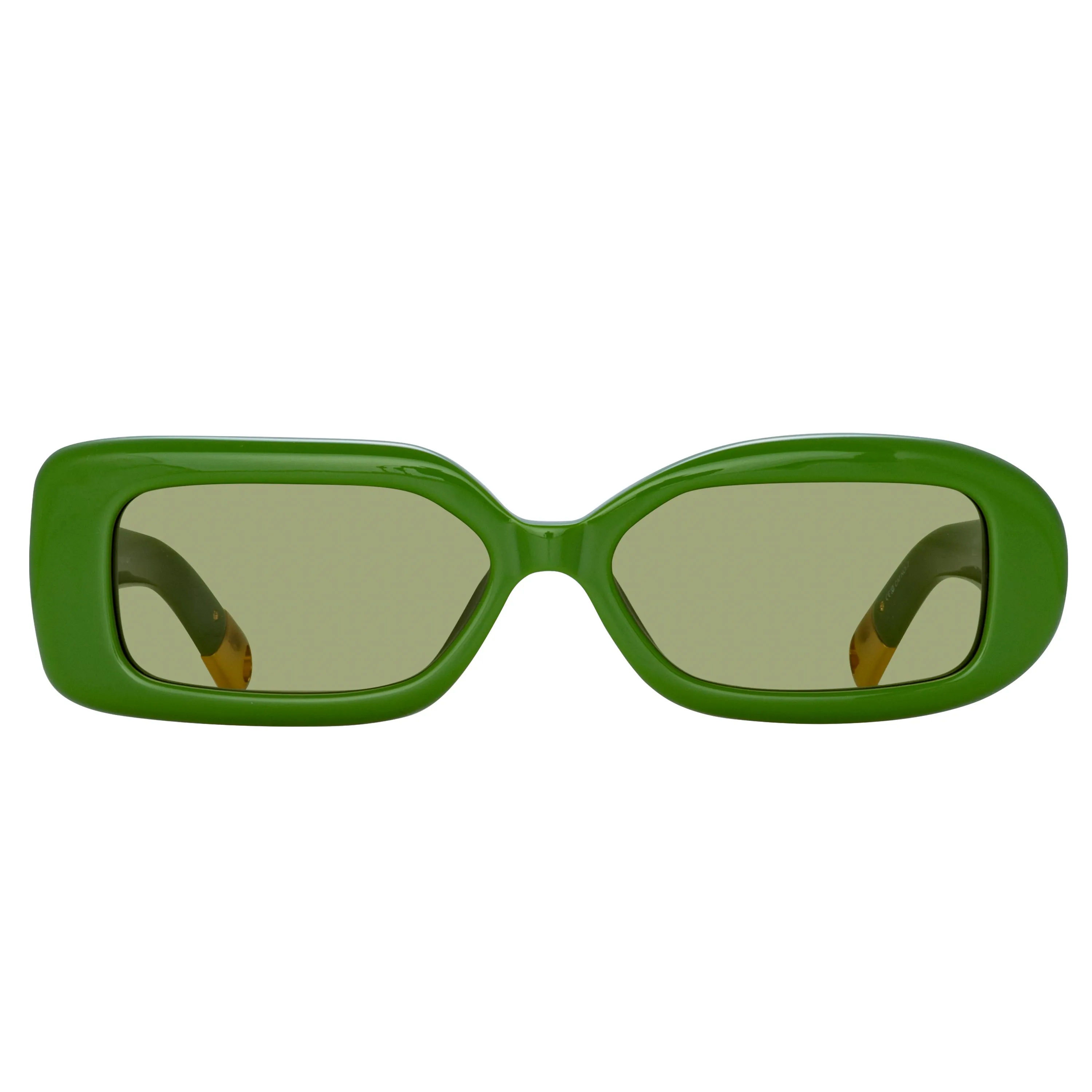 Rond Rectangular Sunglasses in Jade Green by Jacquemus sold by Linda Farrow product image thumbnail 2