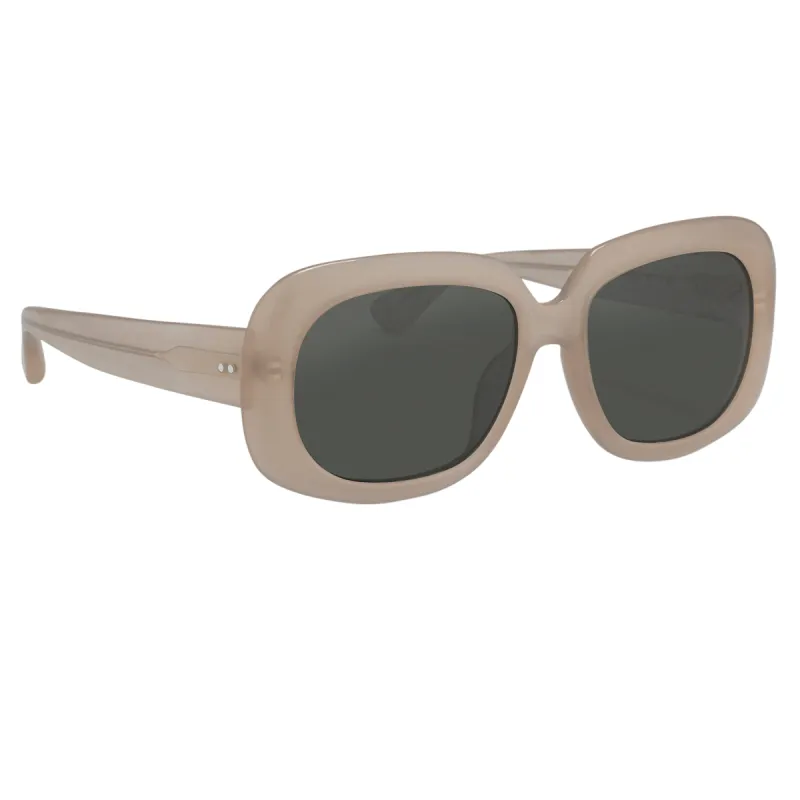 Dries Van Noten Oversized Sunglasses in Nude sold by Linda Farrow