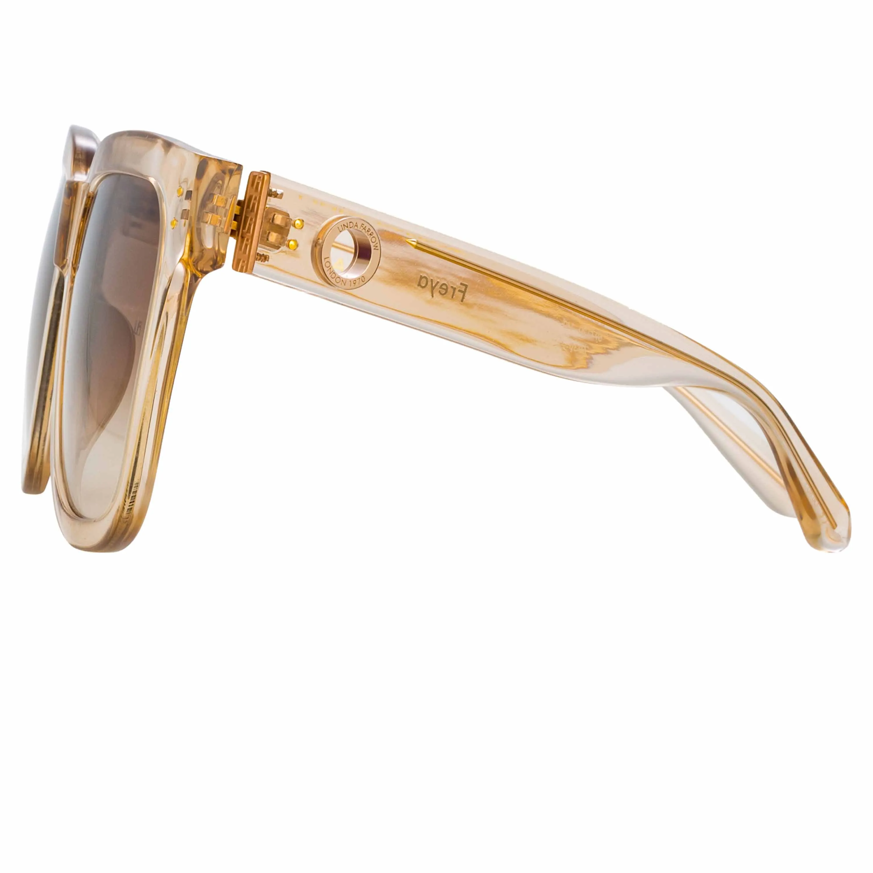 Freya Square Sunglasses in Ash sold by Linda Farrow product image thumbnail 4