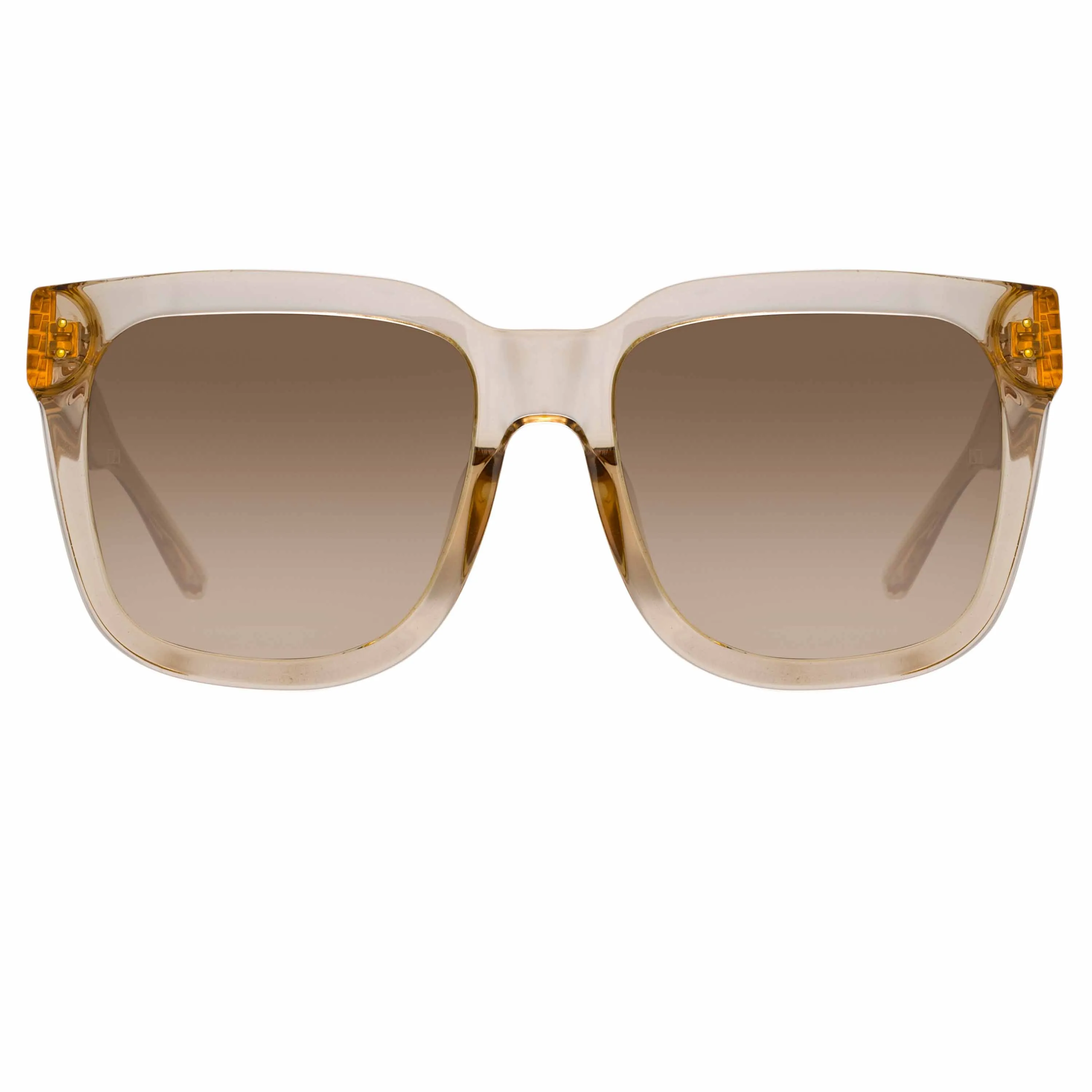 Freya Square Sunglasses in Ash sold by Linda Farrow