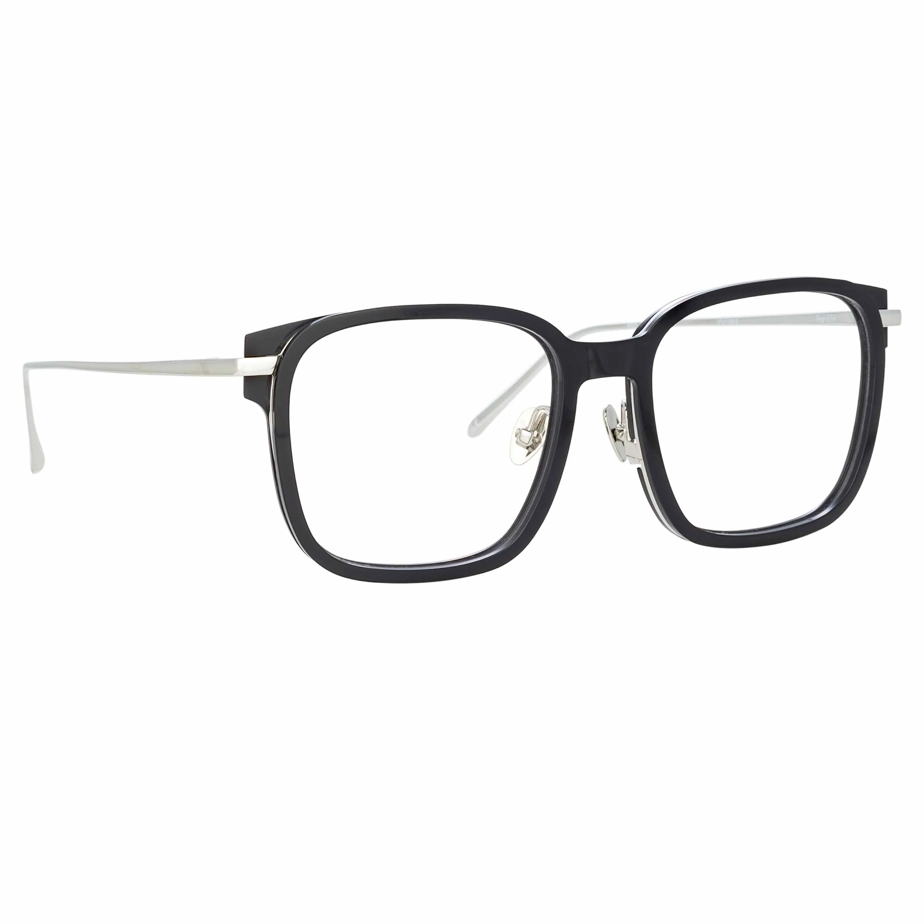 Franklin Optical Rectangular Frame in Black and White Gold sold by Linda Farrow product image thumbnail 3